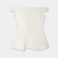 Off-shoulder Panel Rib Knit Tops