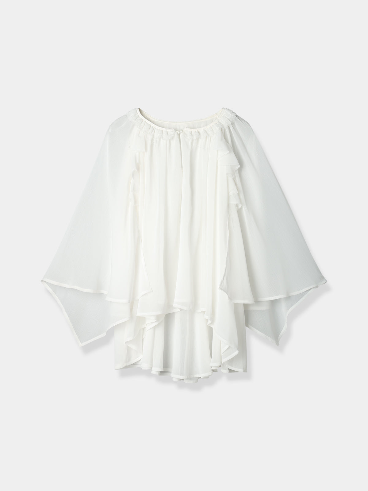 Ruffle chiffon Blouse – L