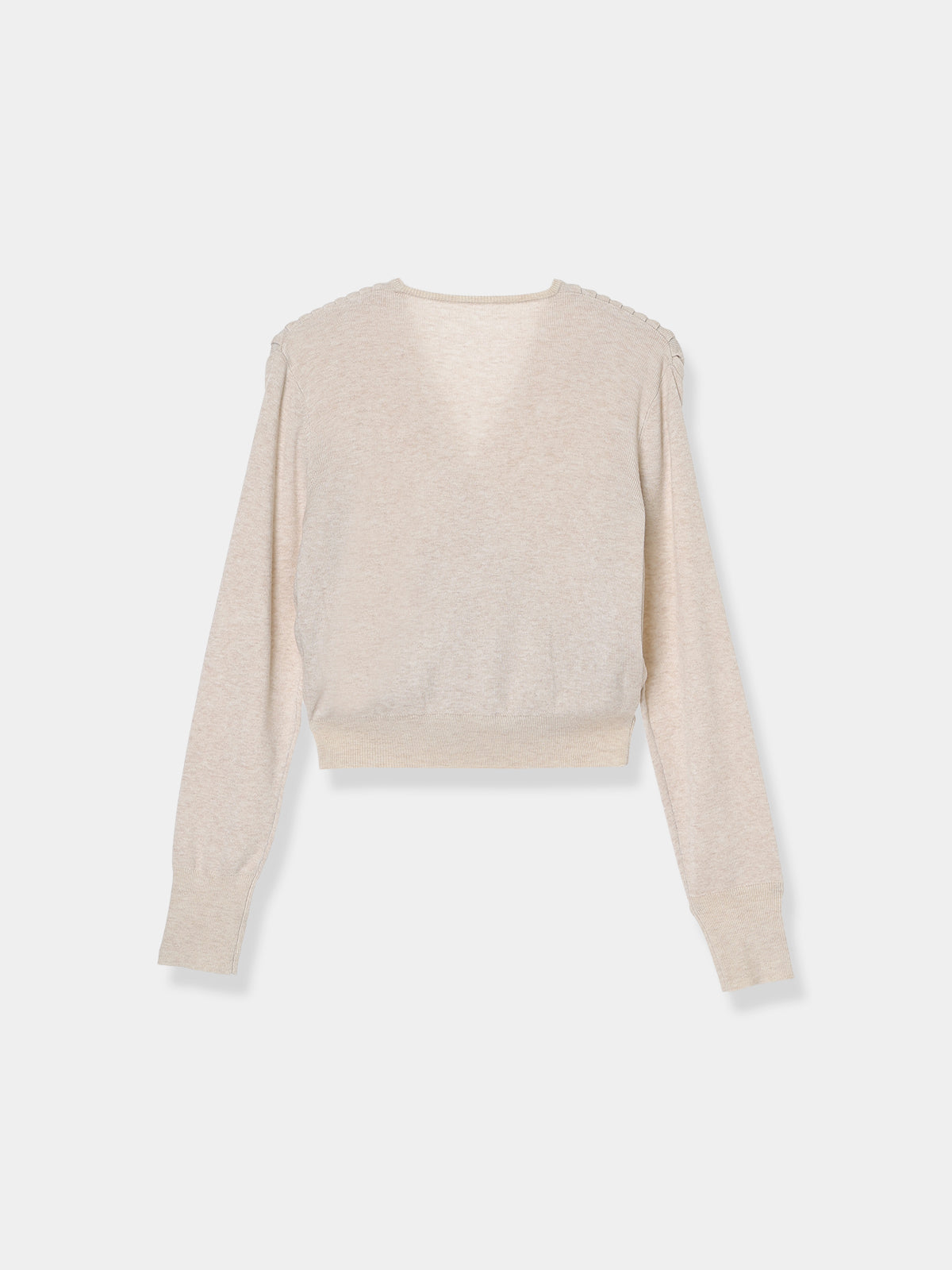 Pleats Cache-coeur Knit Tops
