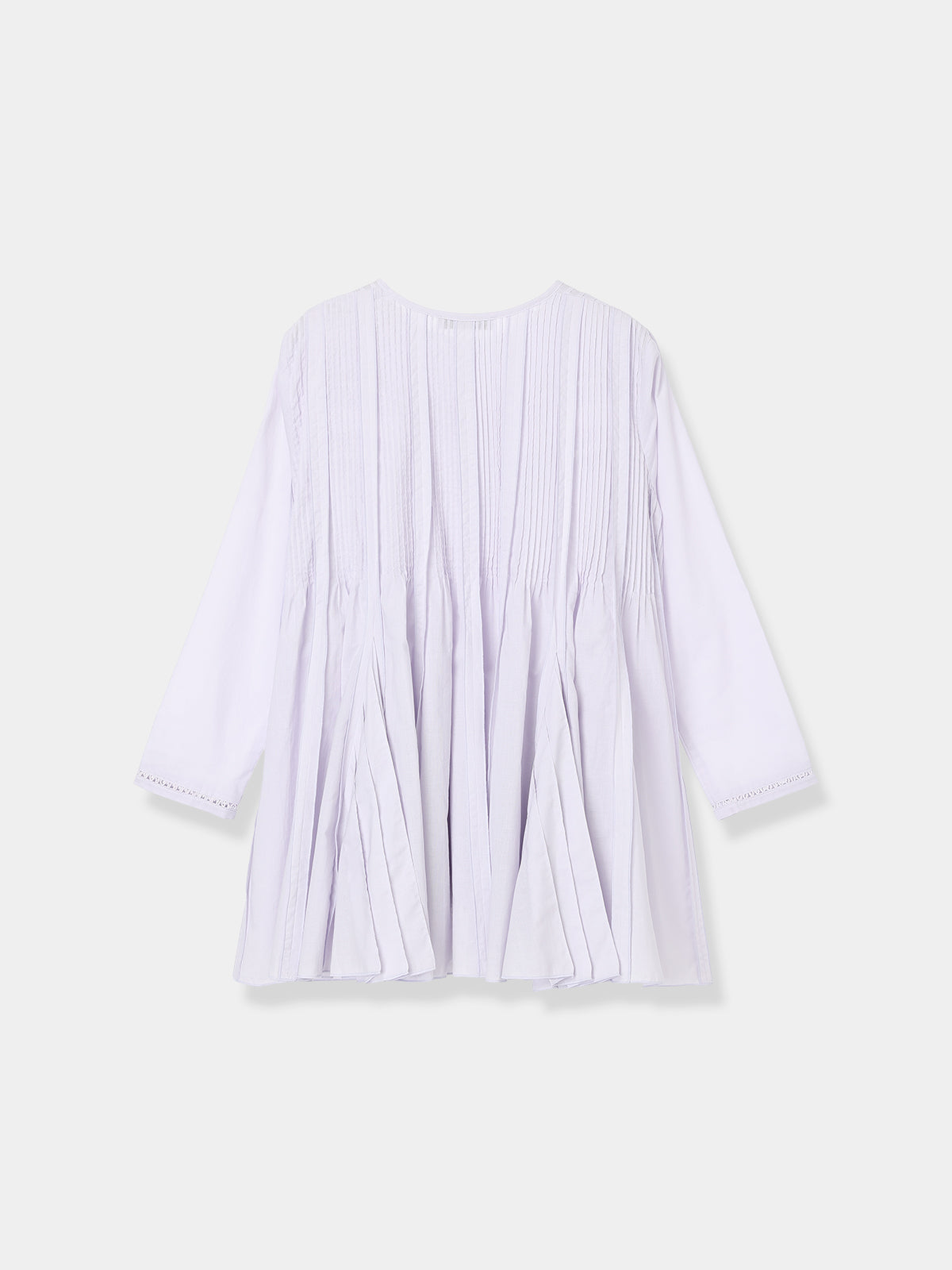 Lace Pintuck Flare Blouse