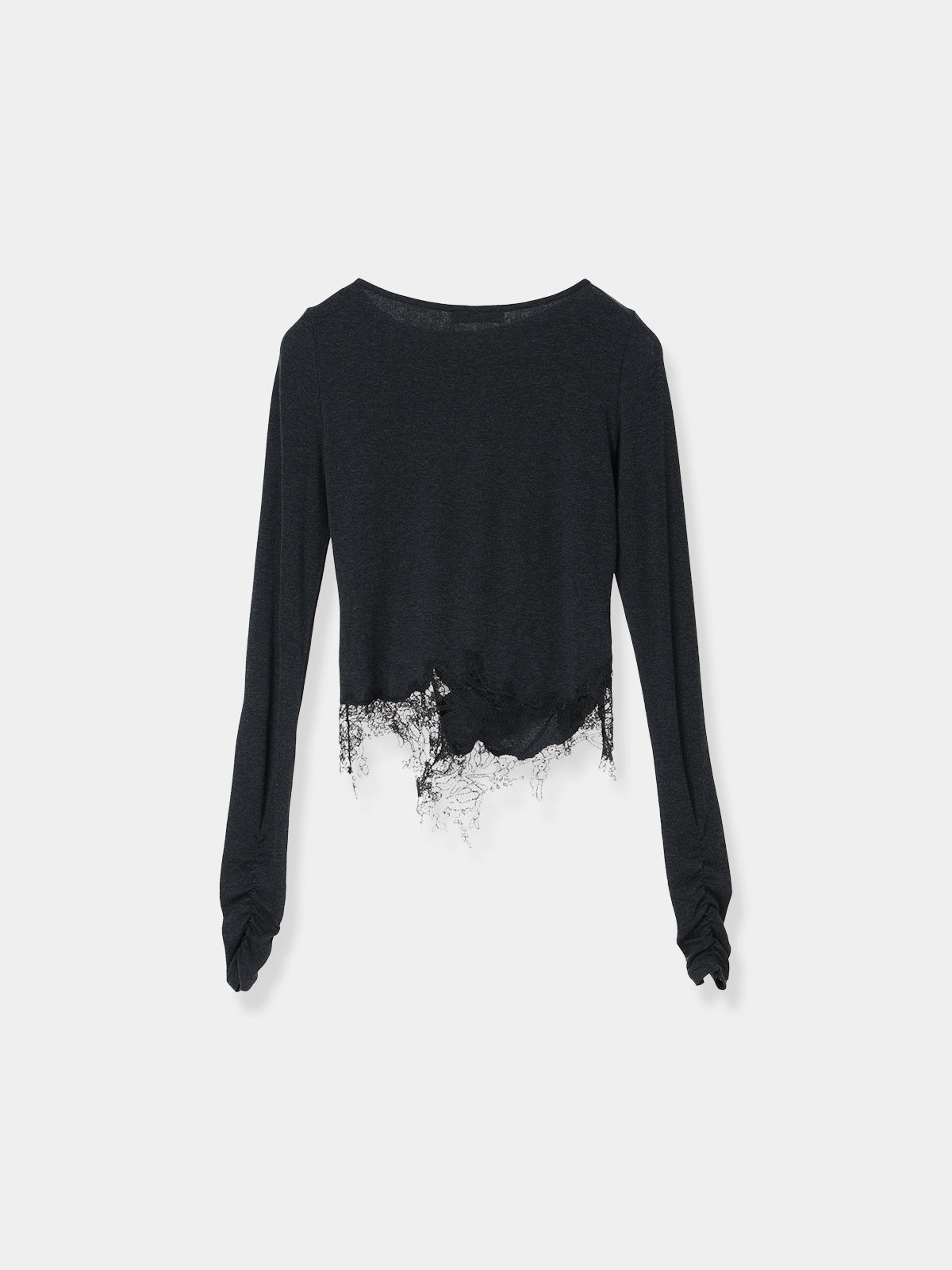 Lace Trim Drape Knit Top