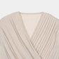 Pleats Cache-coeur Knit Tops