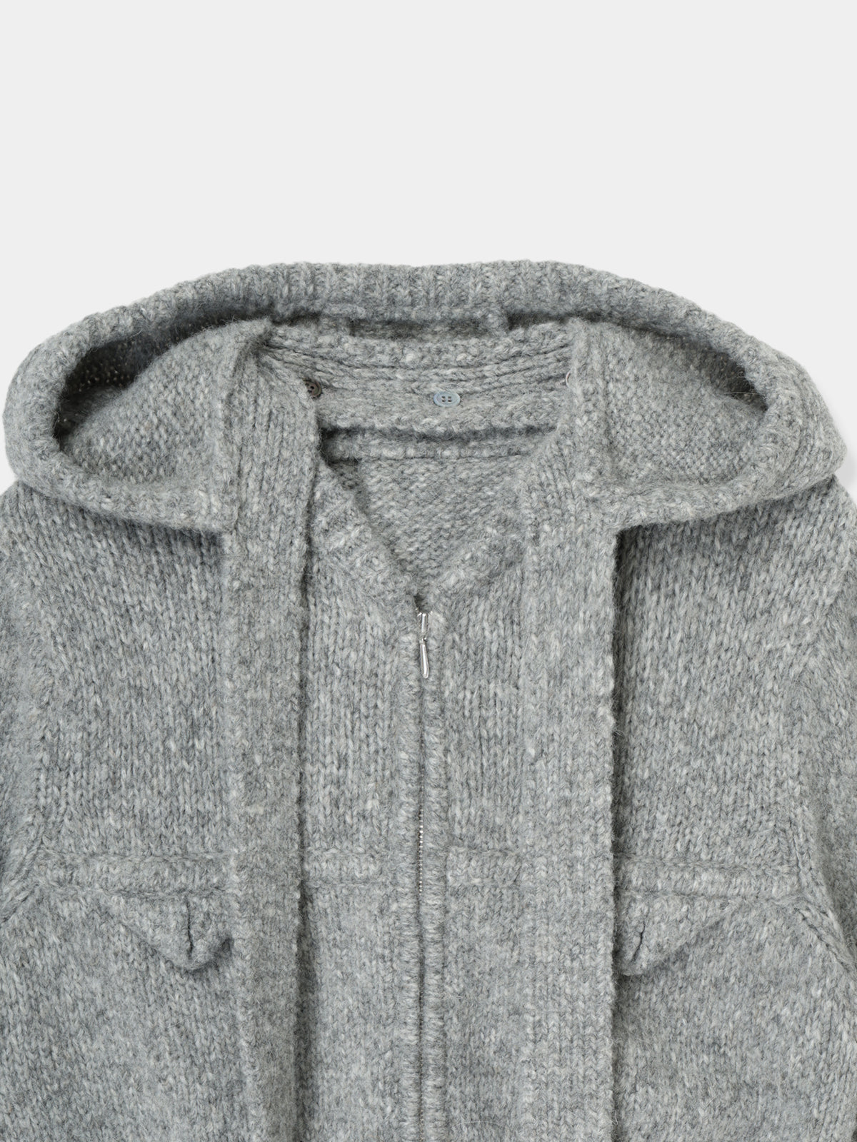 Detachable Hood Knit Blouson