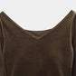 Sharp Neck Velour Tops