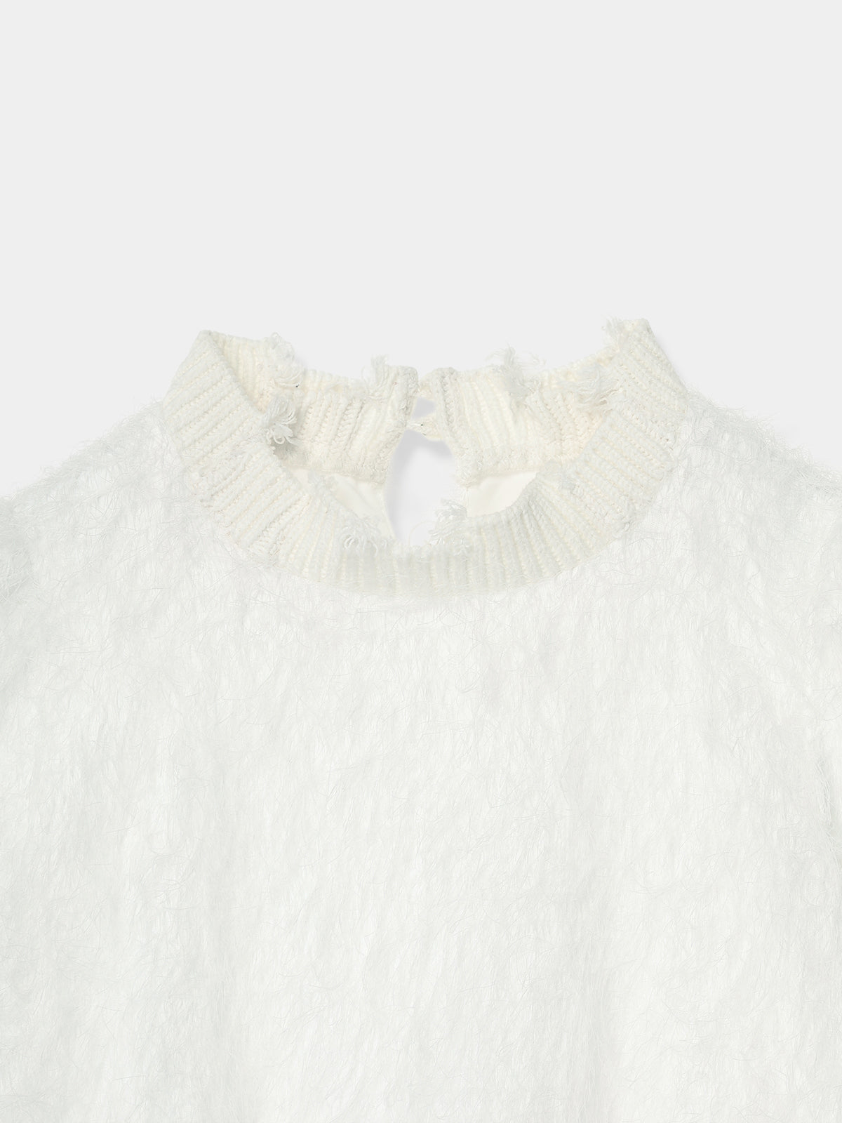 Feather Fringe Puff Top