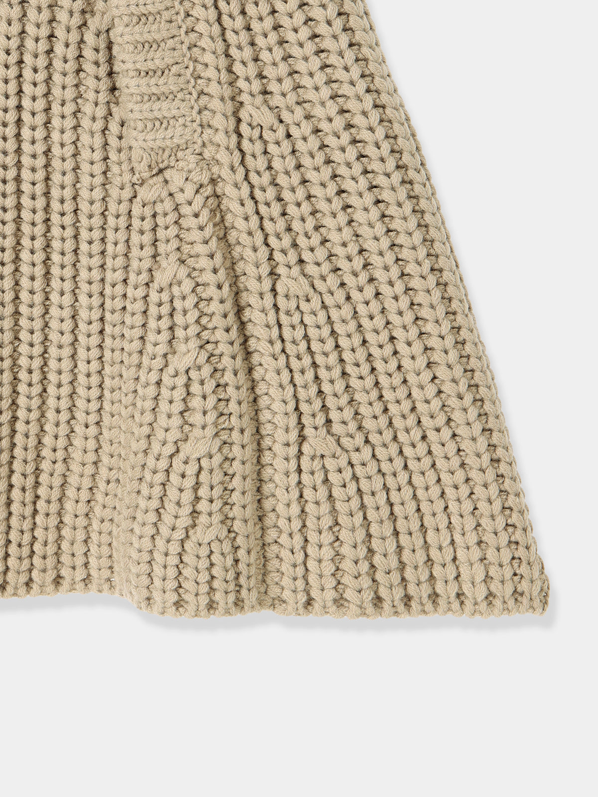 Double Breasted Knit Cape Coat