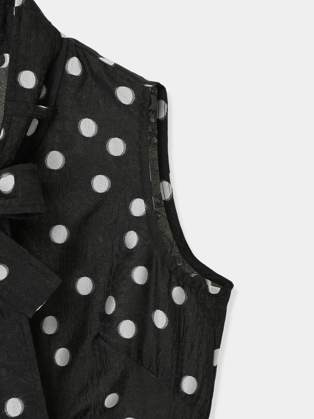 Sheer Polka Dot Ribbon Blouse