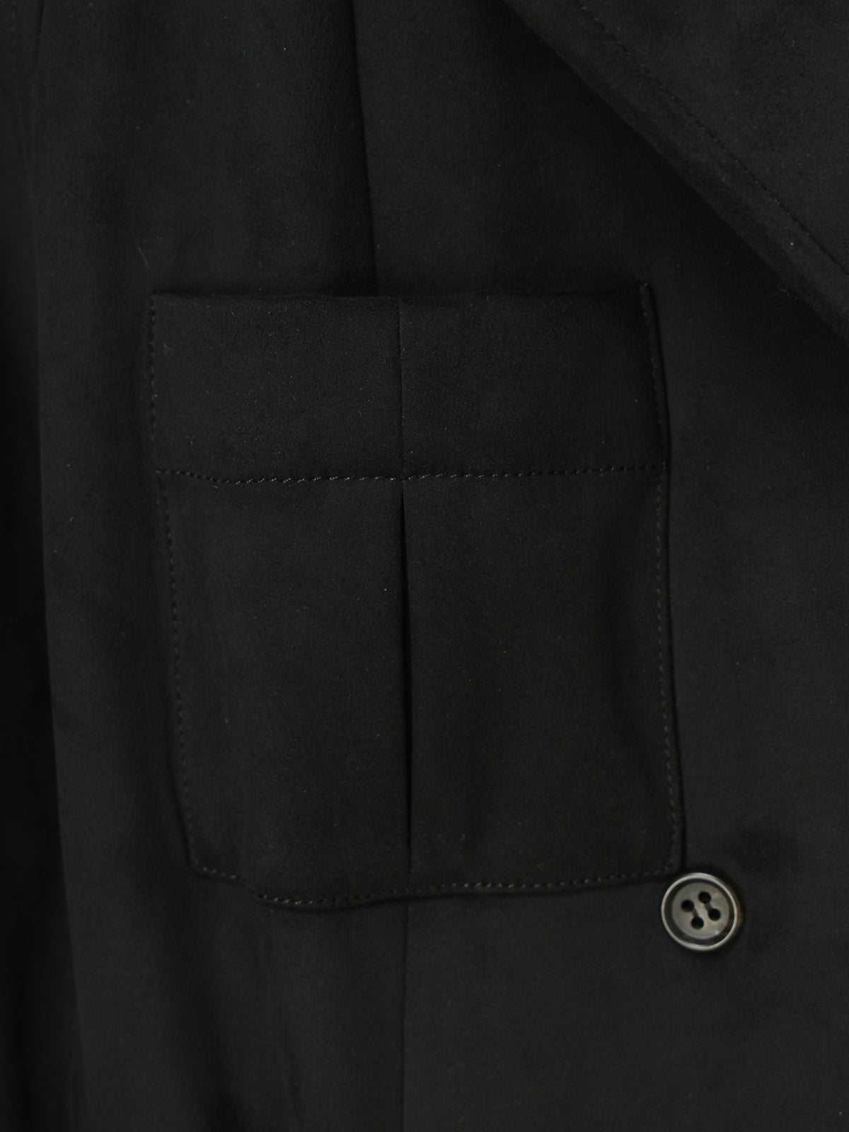 Cropped Suede Trench Coat