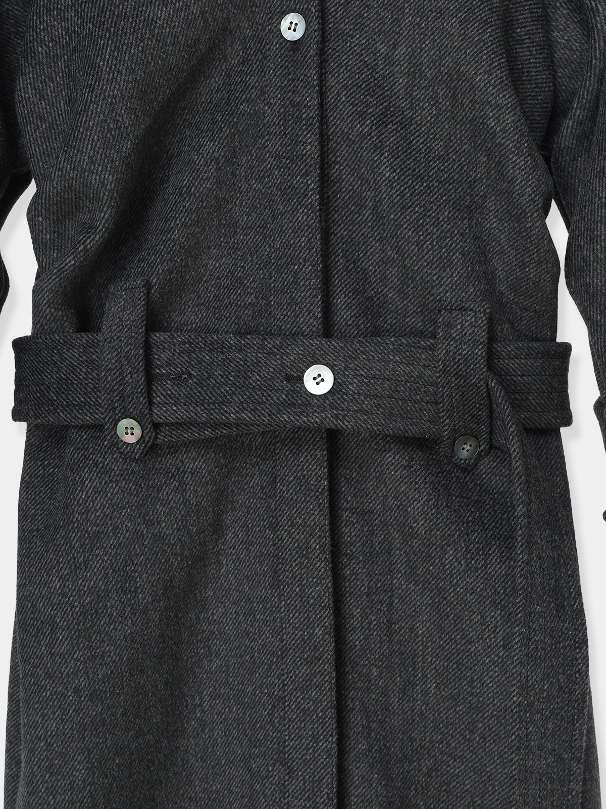 Belted Wool Shirt Dress