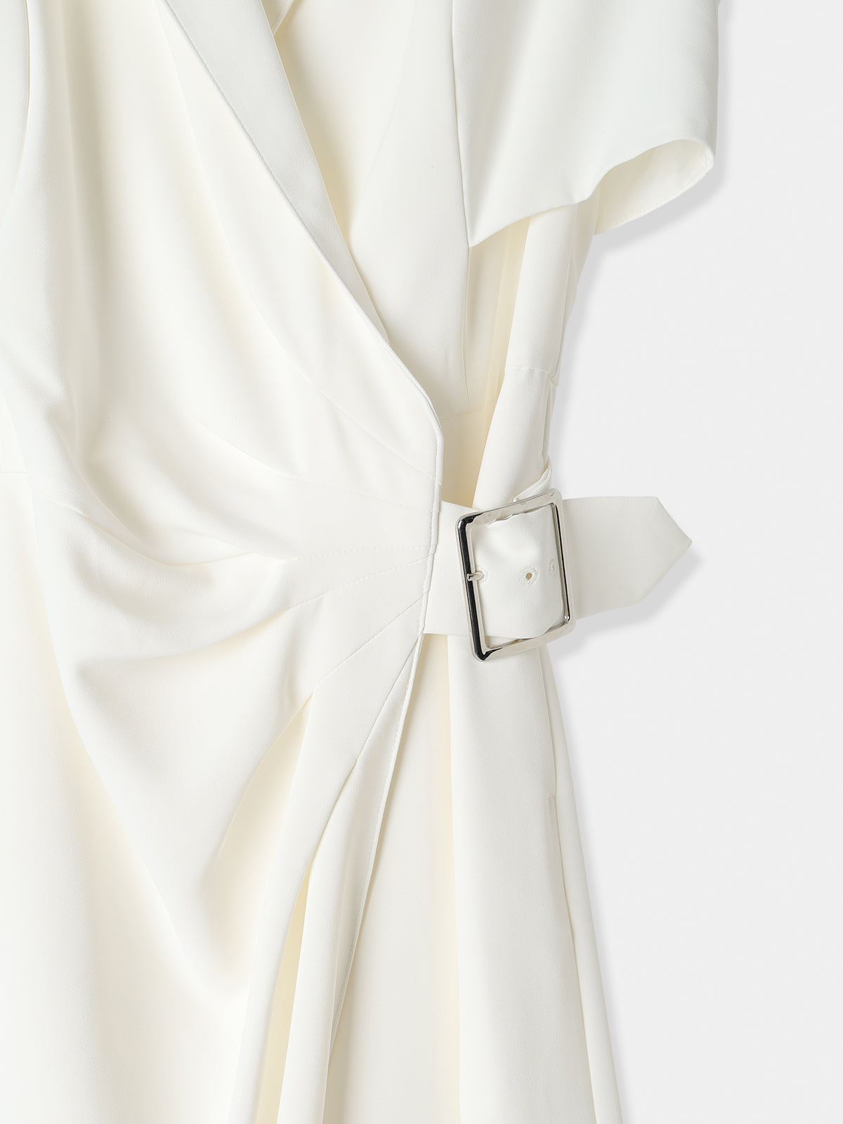 Side-buckle Drape Dress