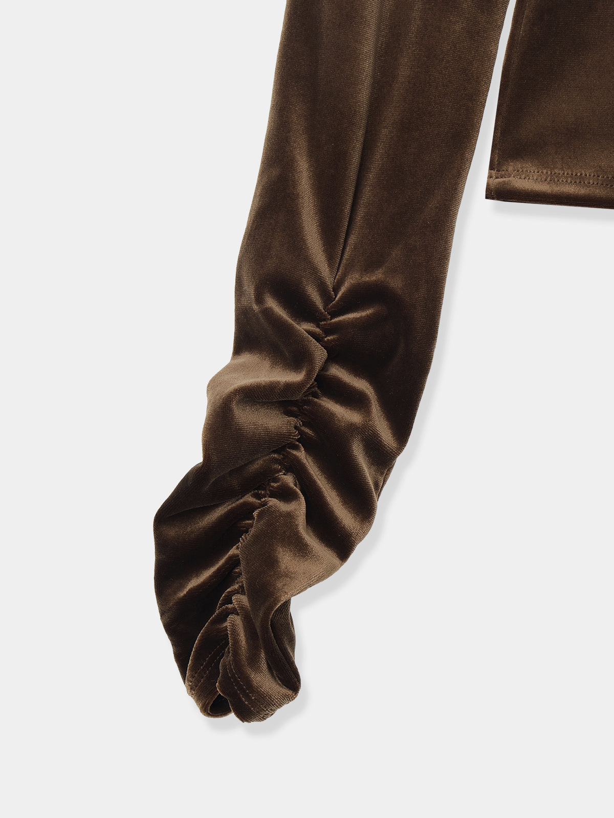 Sharp Neck Velour Tops