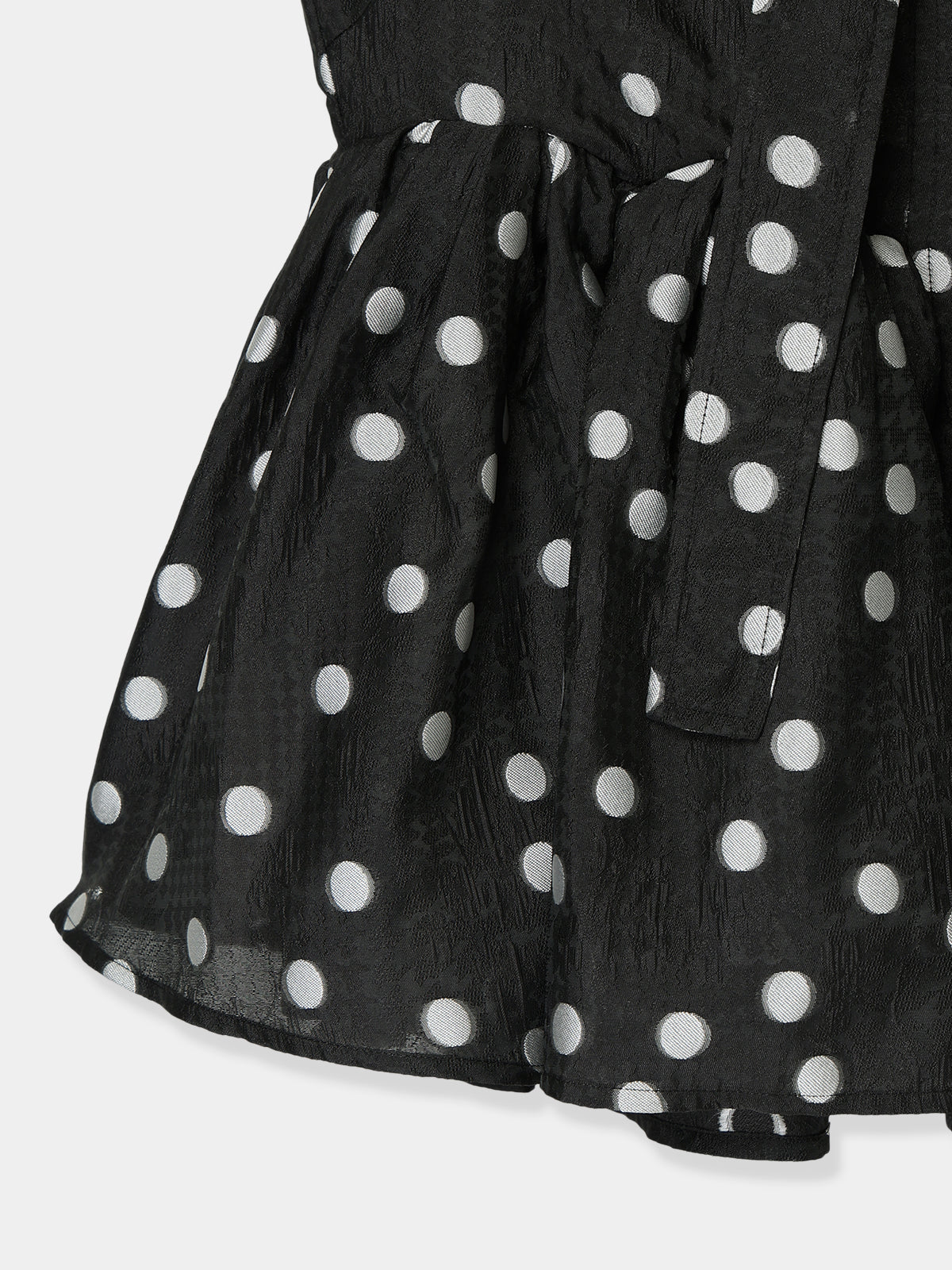 Sheer Polka Dot Ribbon Blouse