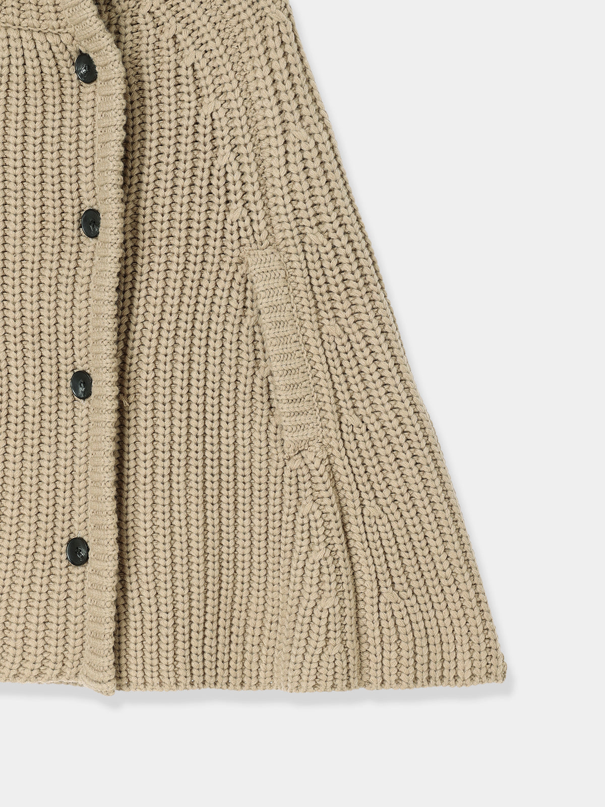 Double Breasted Knit Cape Coat