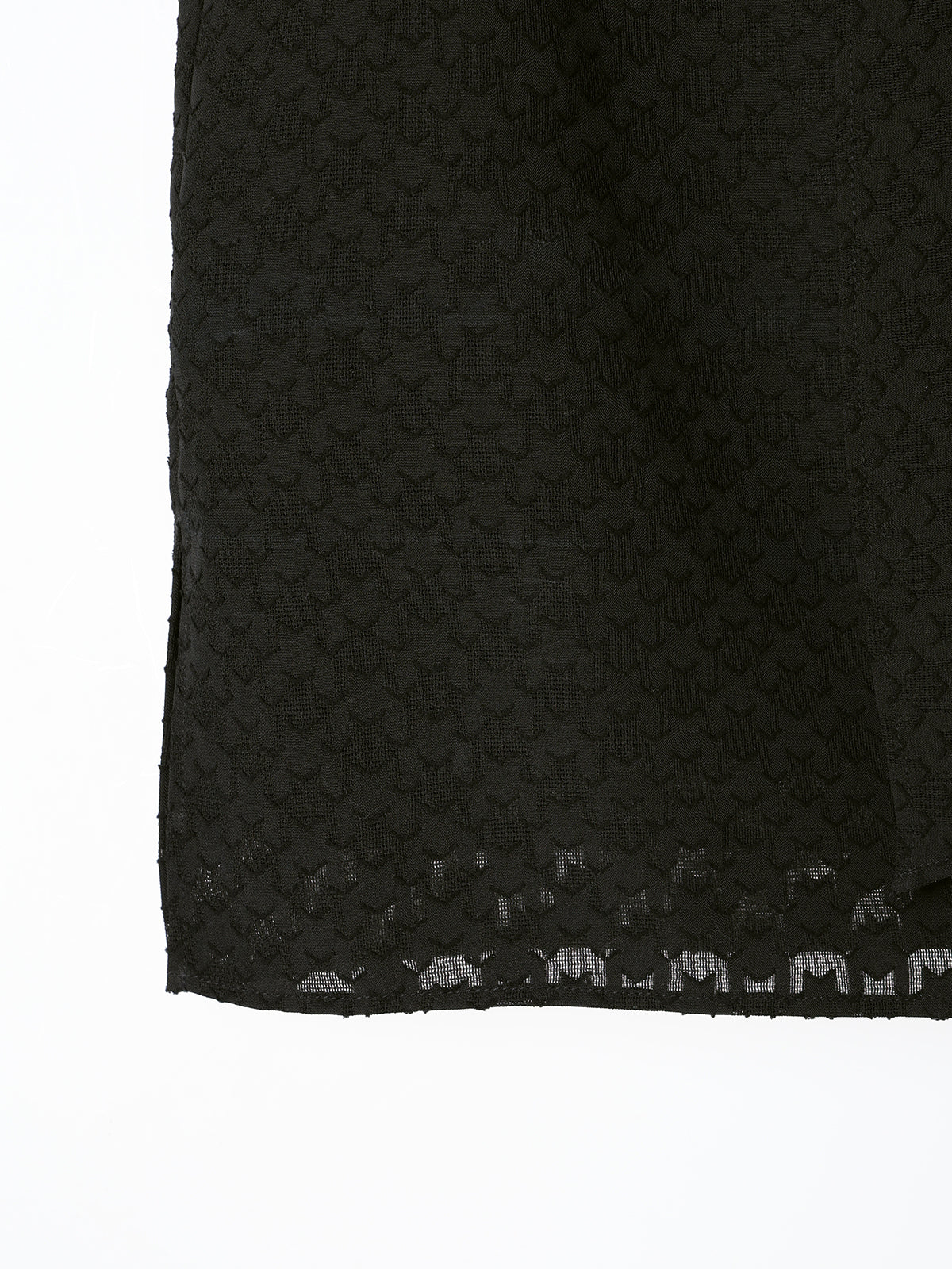 Sheer Jacquard Bow-tie Blouse