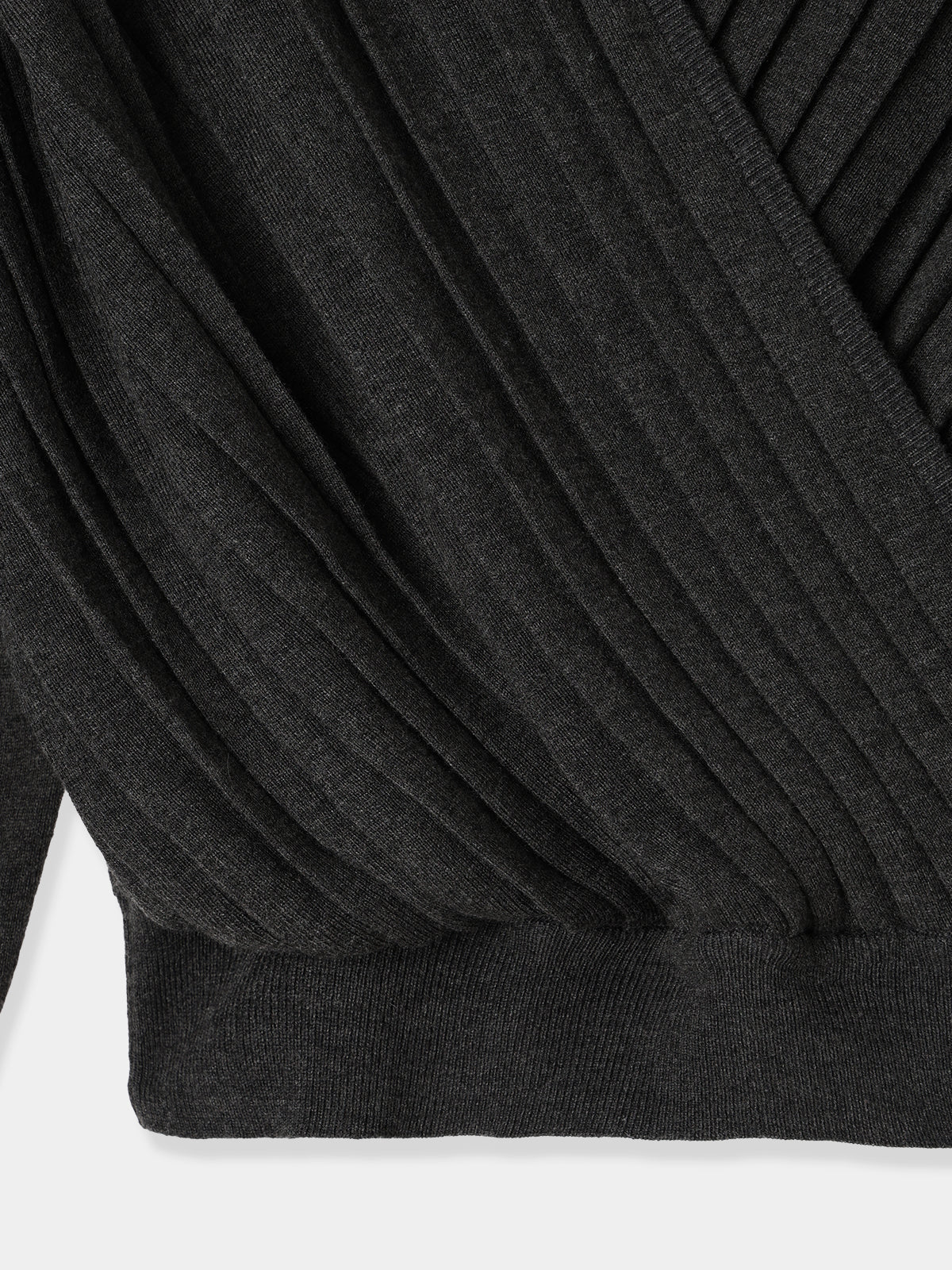 Pleats Cache-coeur Knit Tops