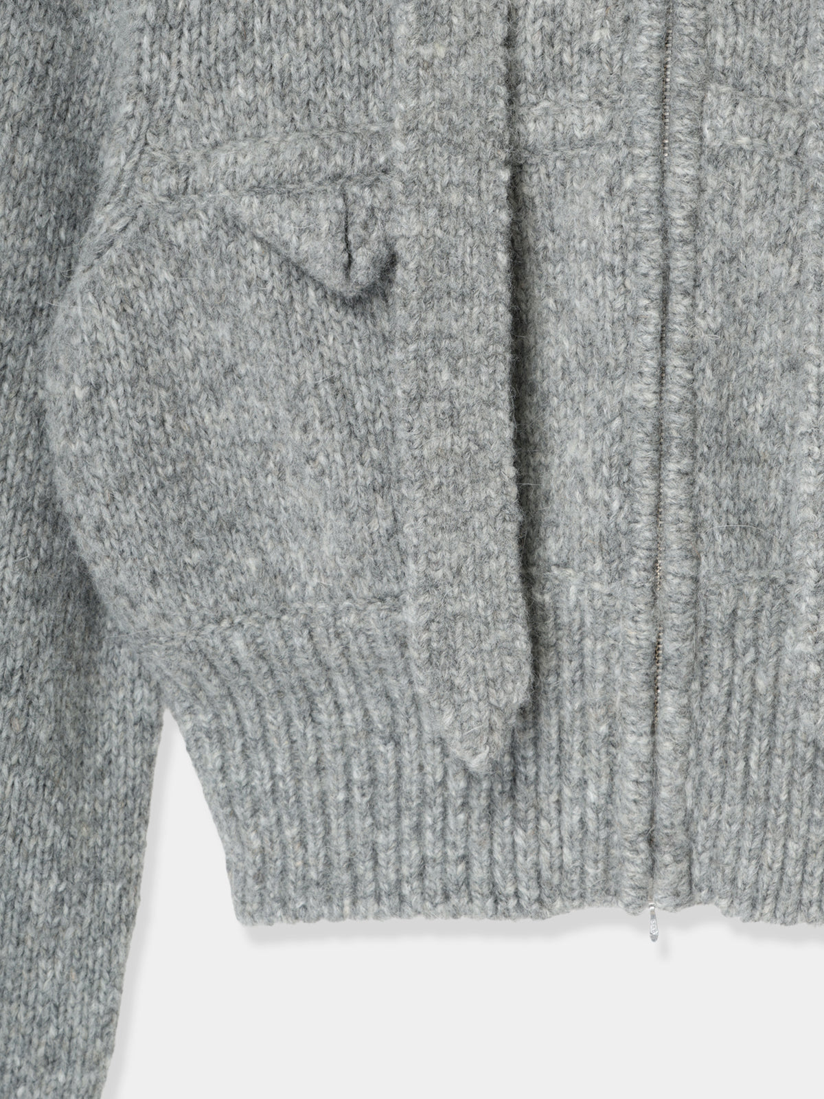Detachable Hood Knit Blouson