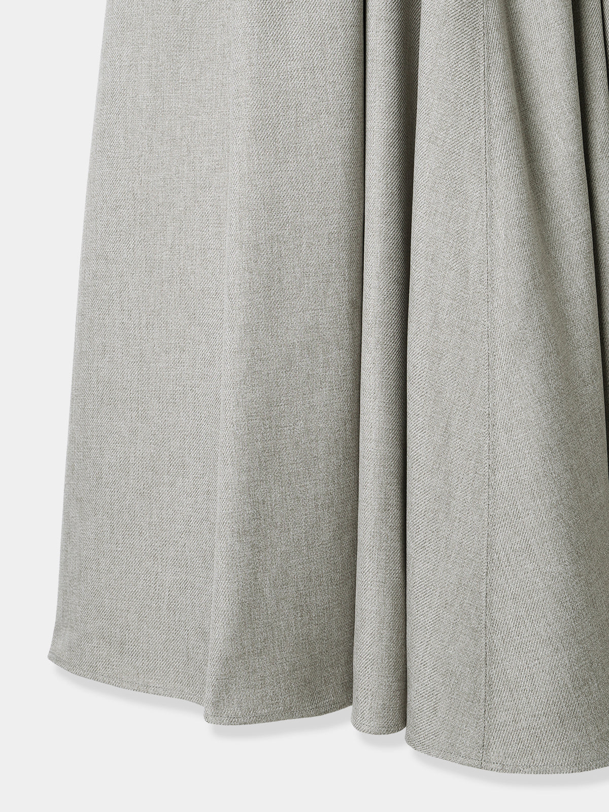 Double-belted Melange Dress