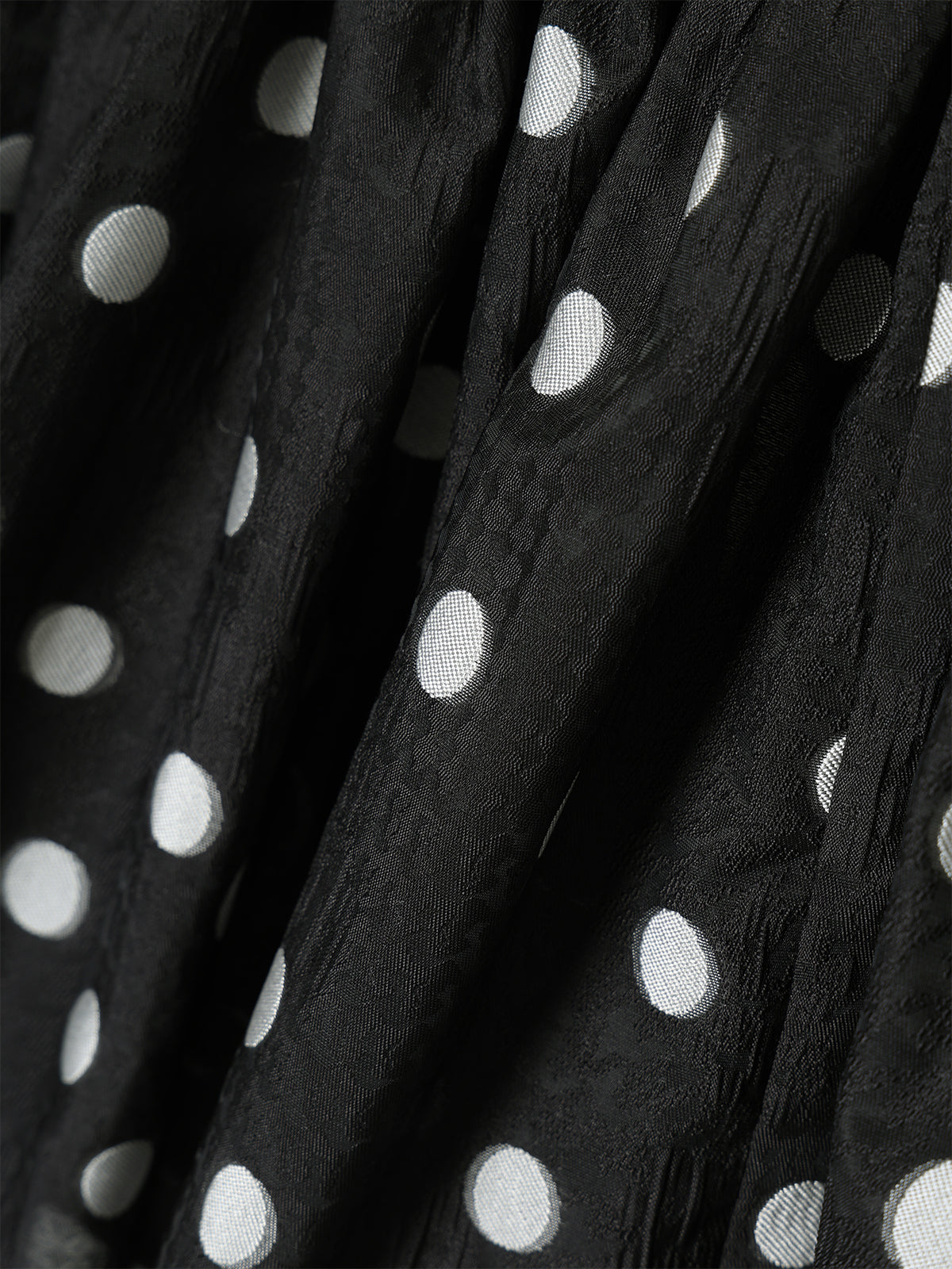 Sheer Polka Dot Ribbon Blouse