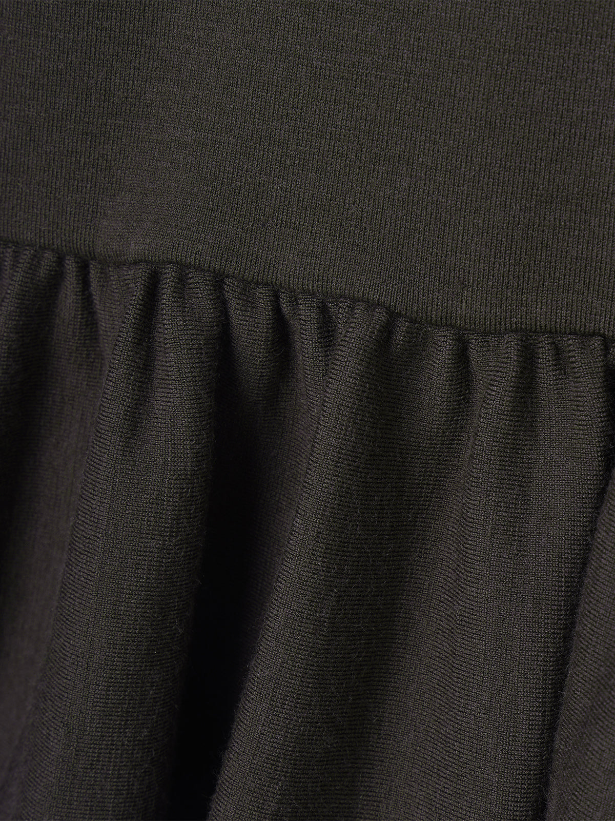 Balloon peplum Knit tops［Machine Washable］