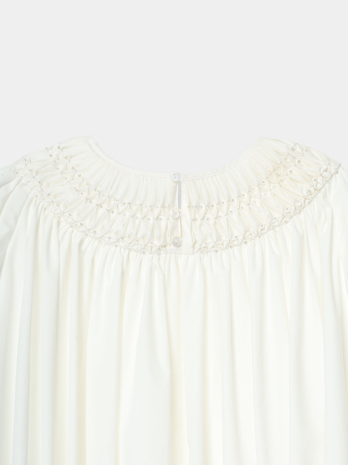 【予約販売】Beaded Smocked Puff Sleeve Top