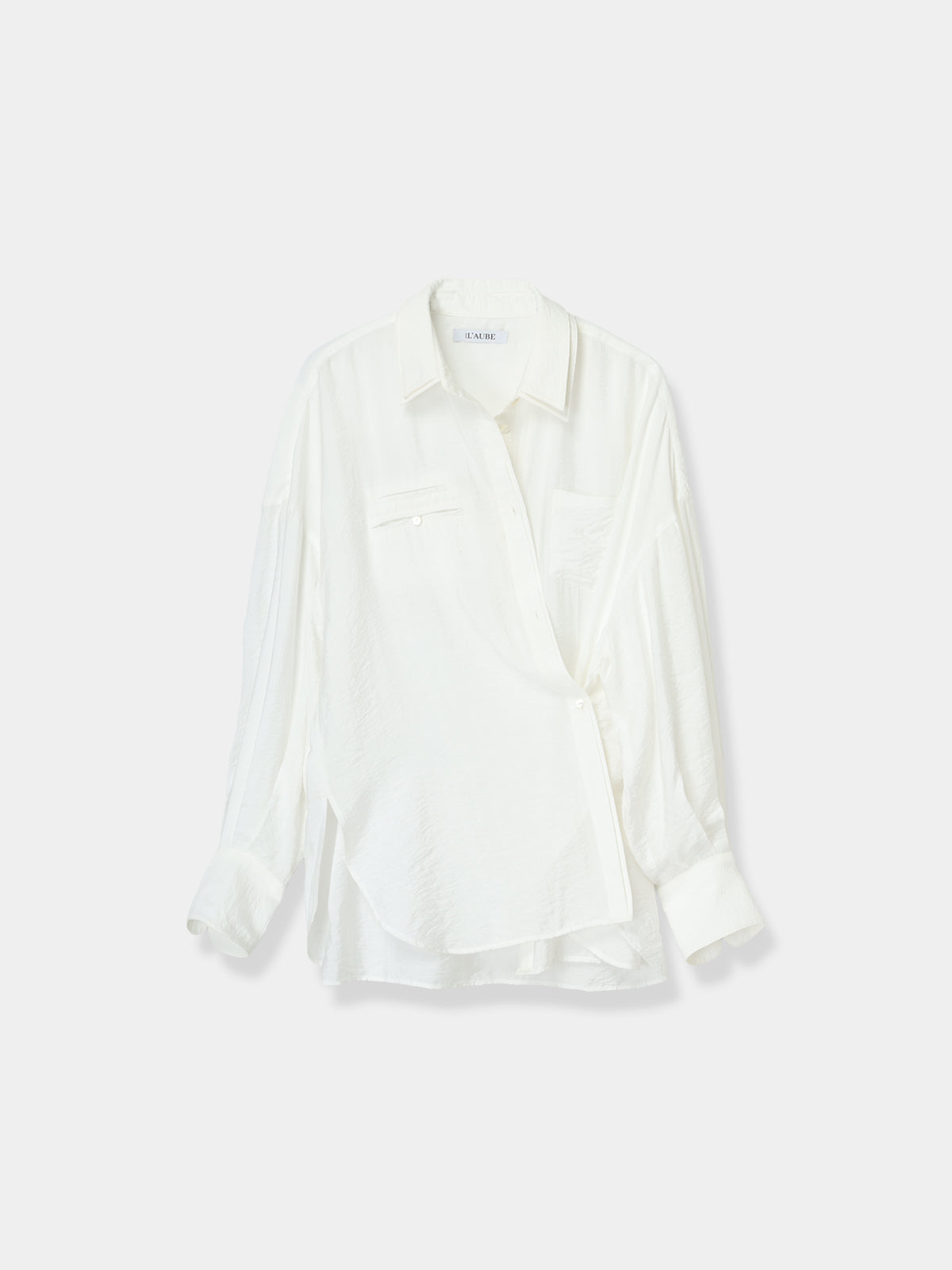 【POPUP】Layered Collar Wrap Shirt