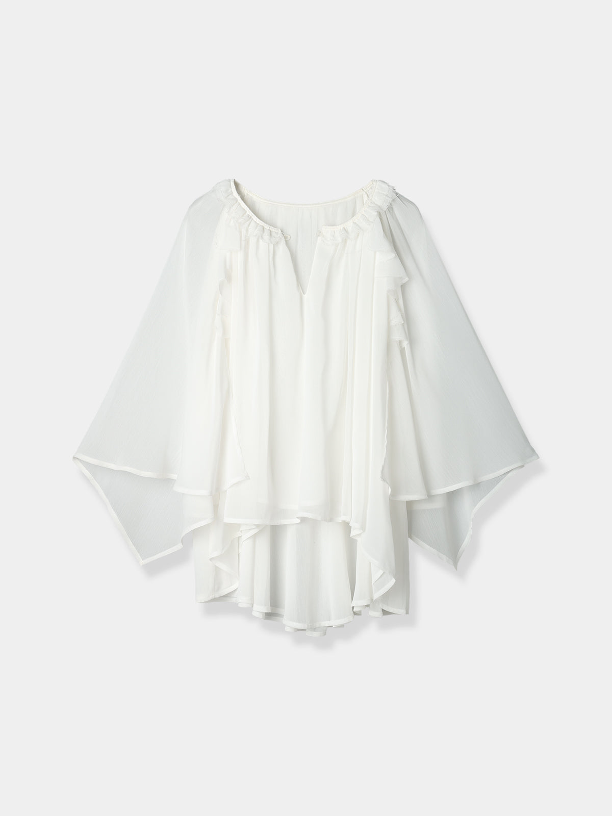 受注販売】Raffle chiffon Blouse – L'AUBE BLANC