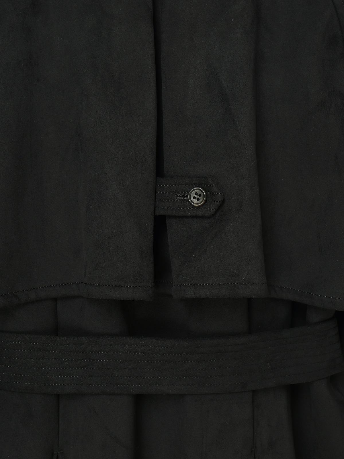 Cropped Suede Trench Coat