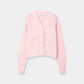 Basket Knit Cardigan / Pink