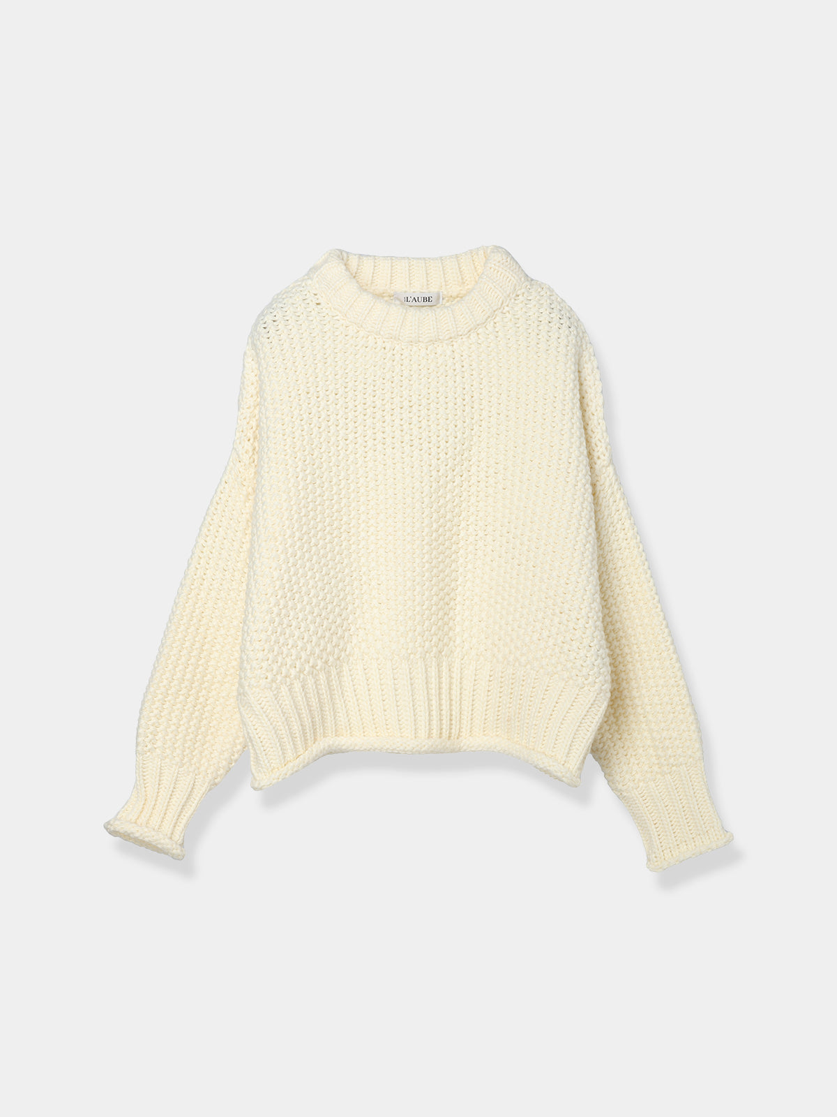 laubeblanc  Cropped knit tops ホワイト