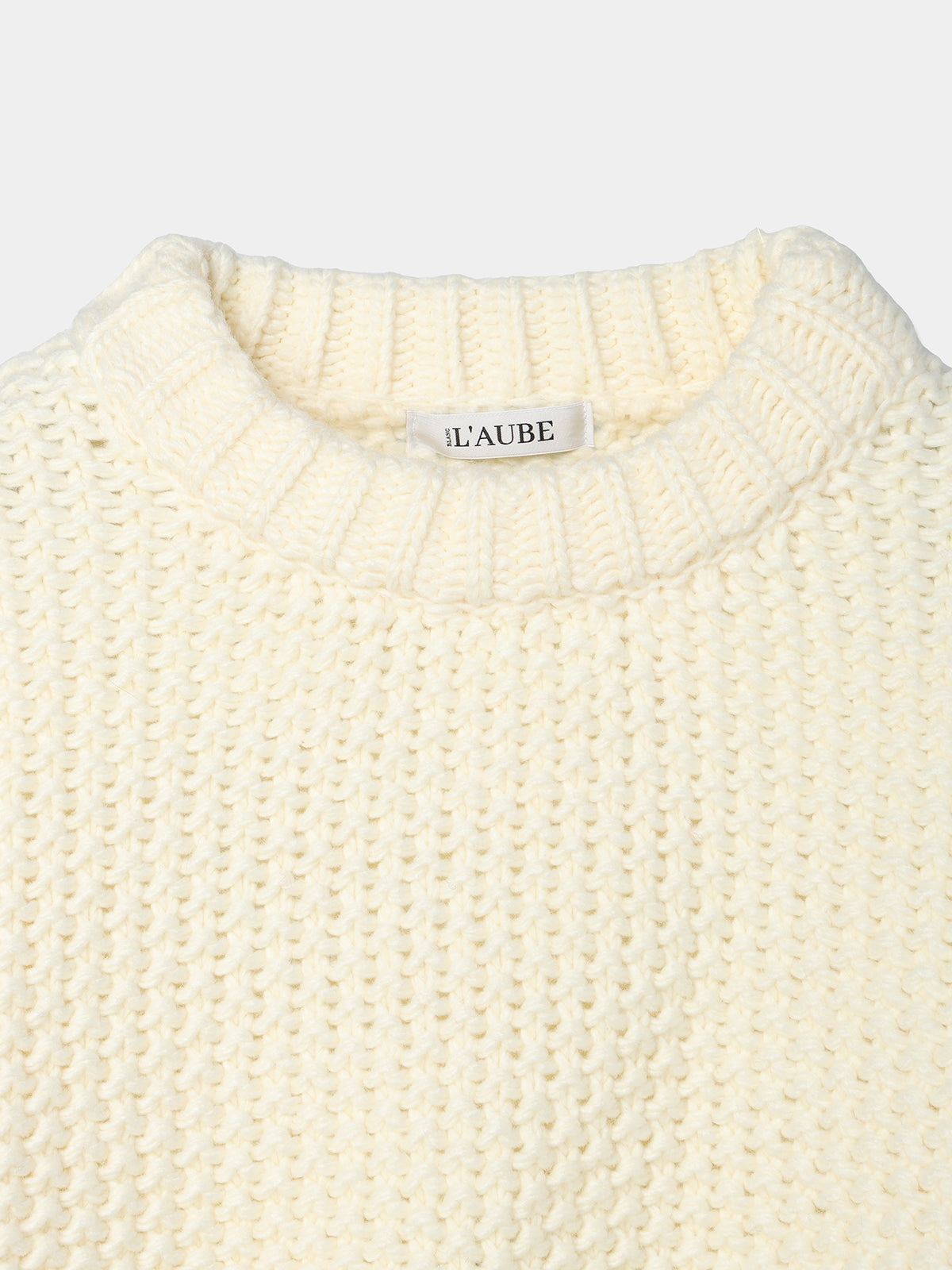 laubeblanc  Cropped knit tops ホワイト