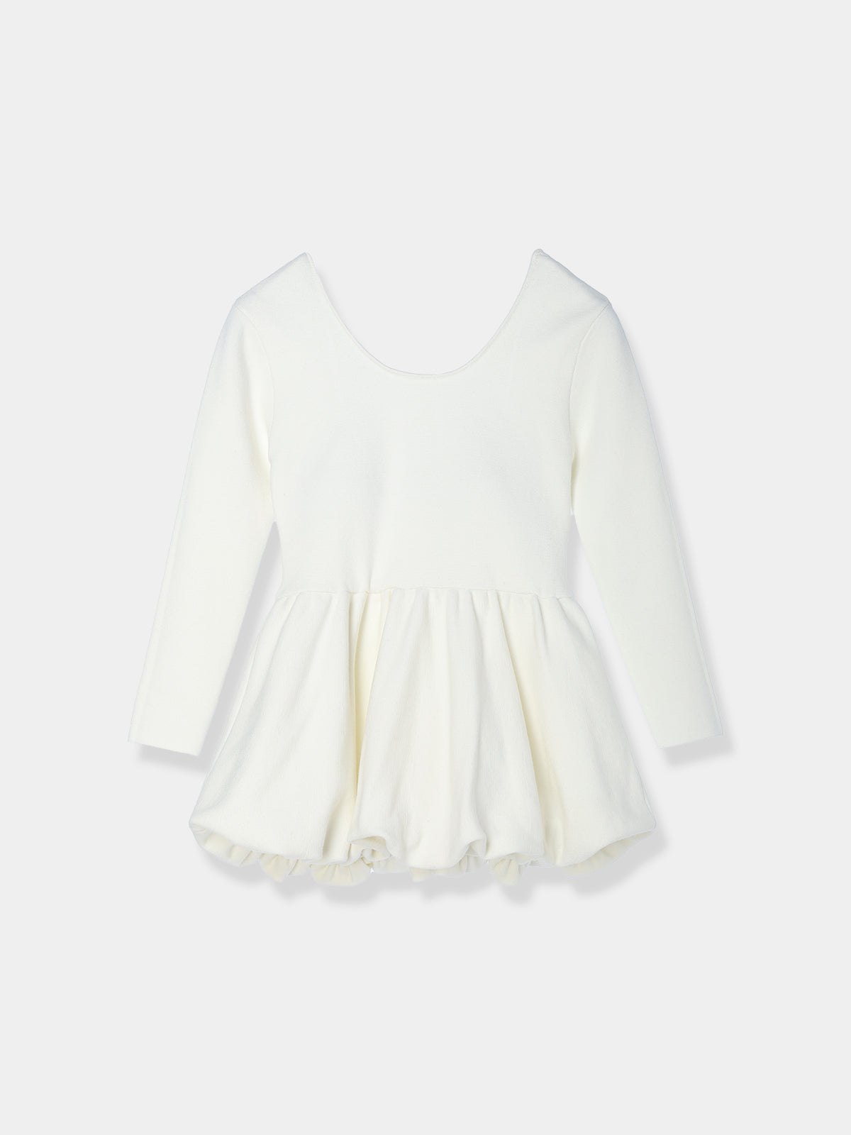 L´AUBE BLANC Balloon peplum Knit tops-