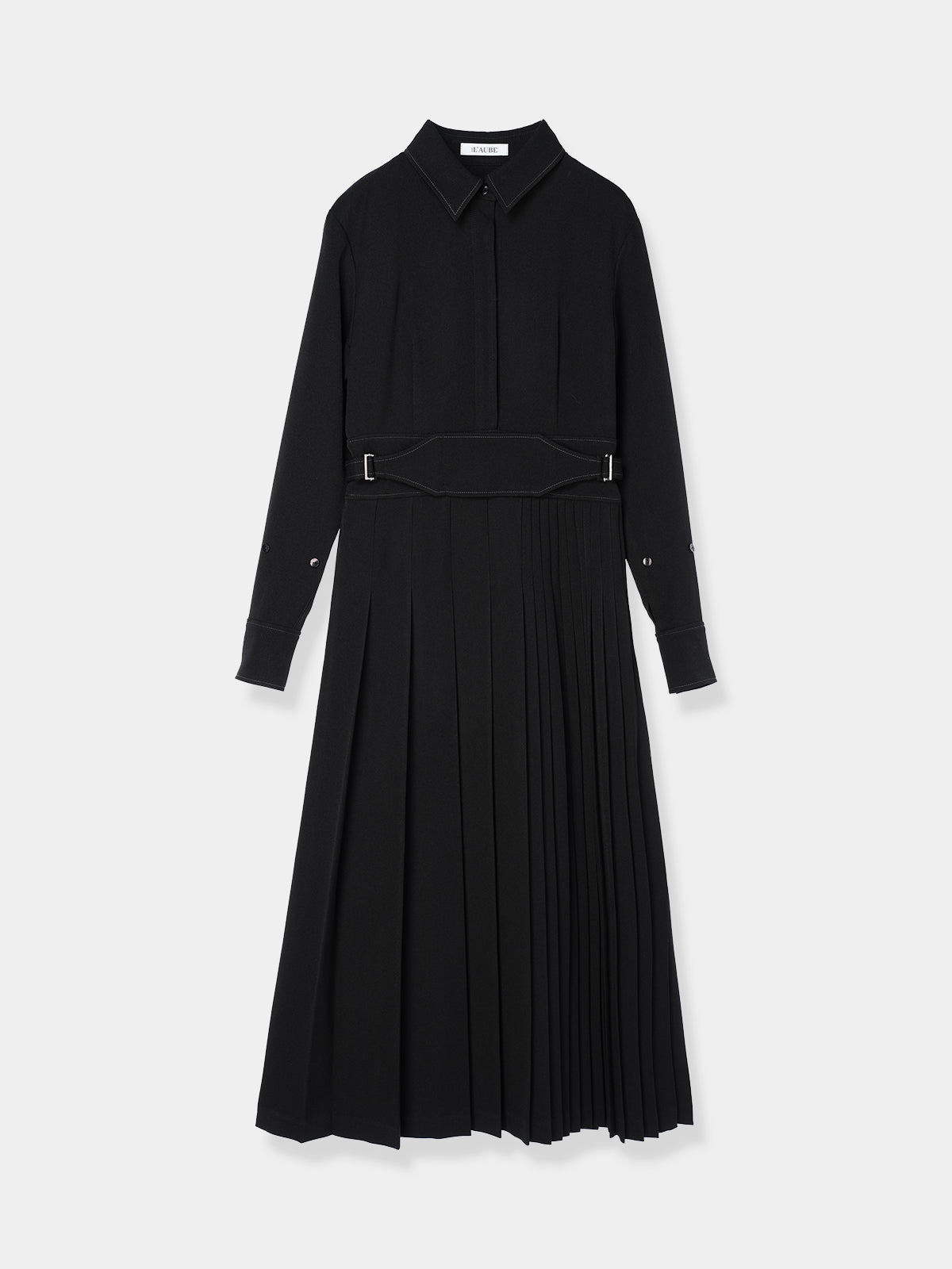 新品未使用 ローブブラン Asymmetry pleats Dressお値下げ不可