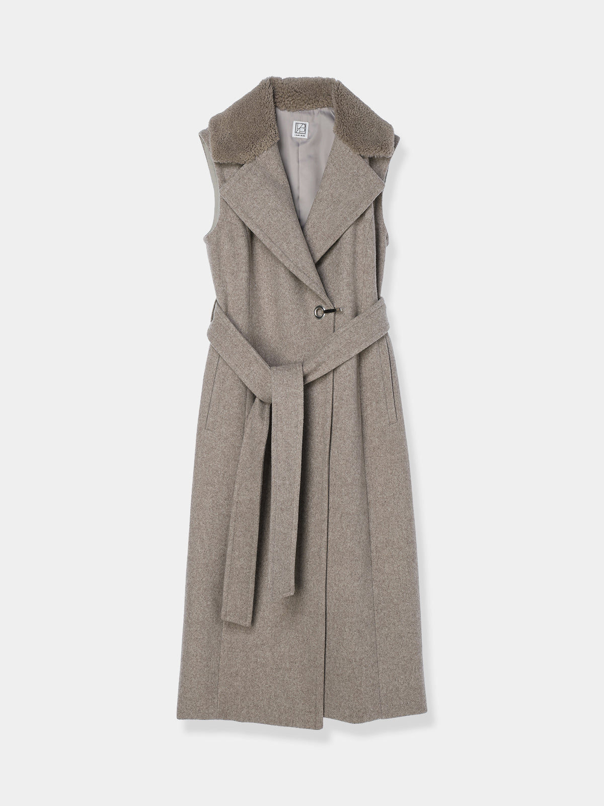 Belted Wool long gilet