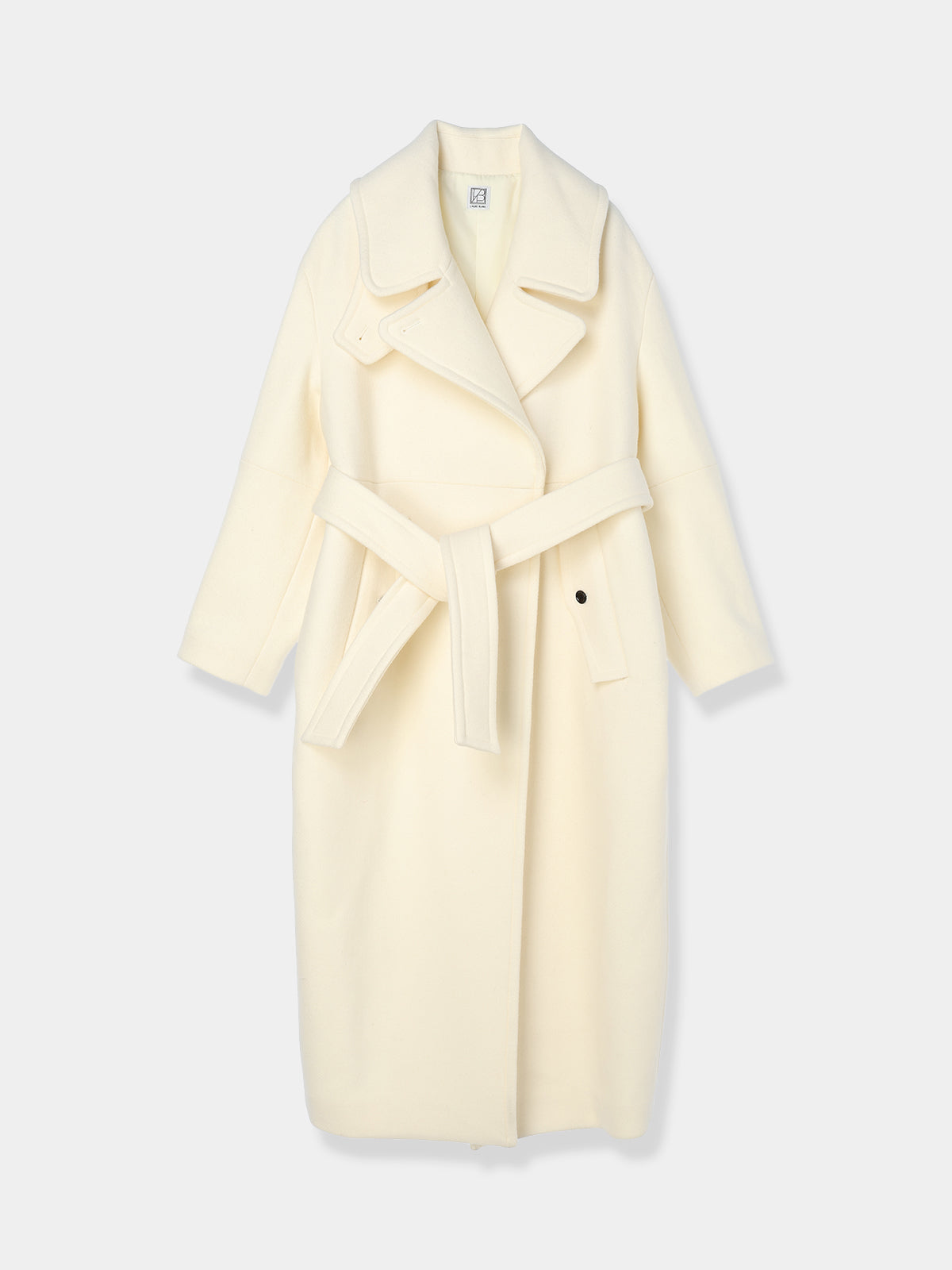 楫真梨子L'AUBE BLANC Double-breasted Wool coat