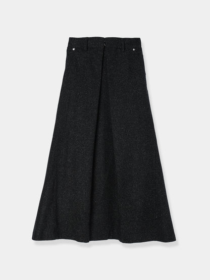 Front tuck Tweed skirt