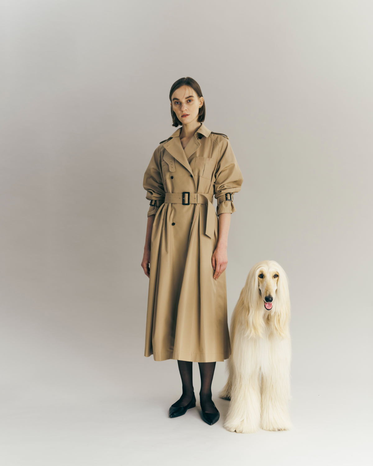 Belted Flare Trench coat