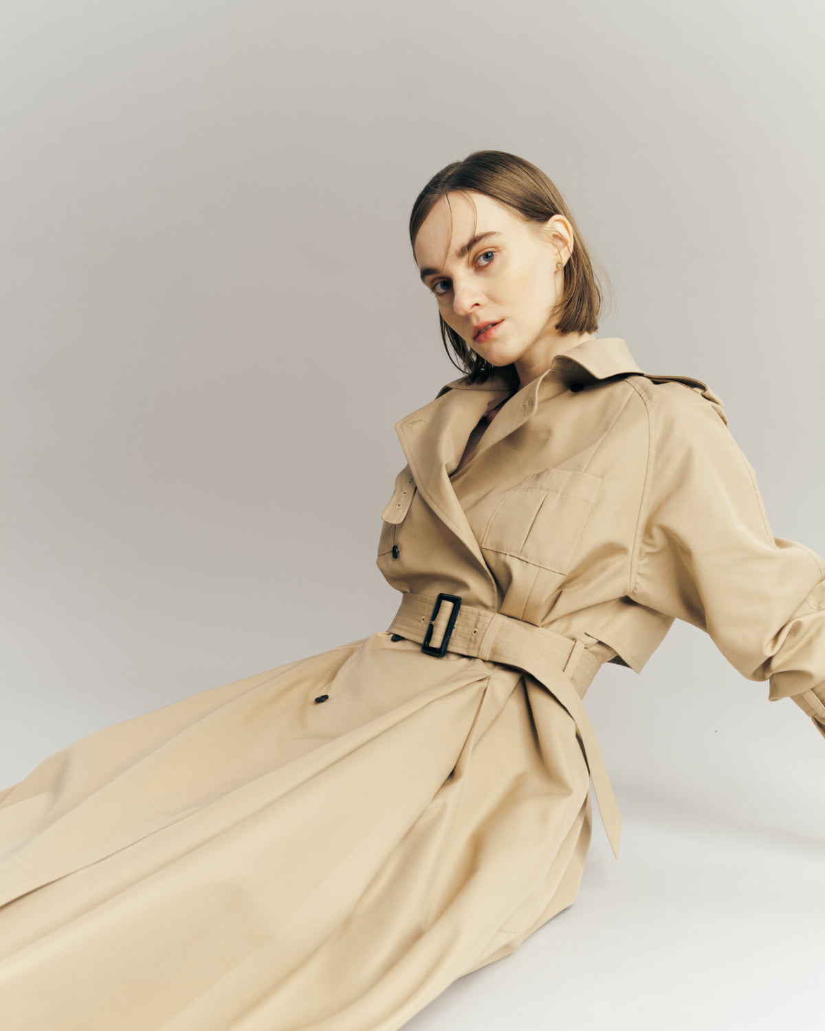 Belted Flare Trench coat