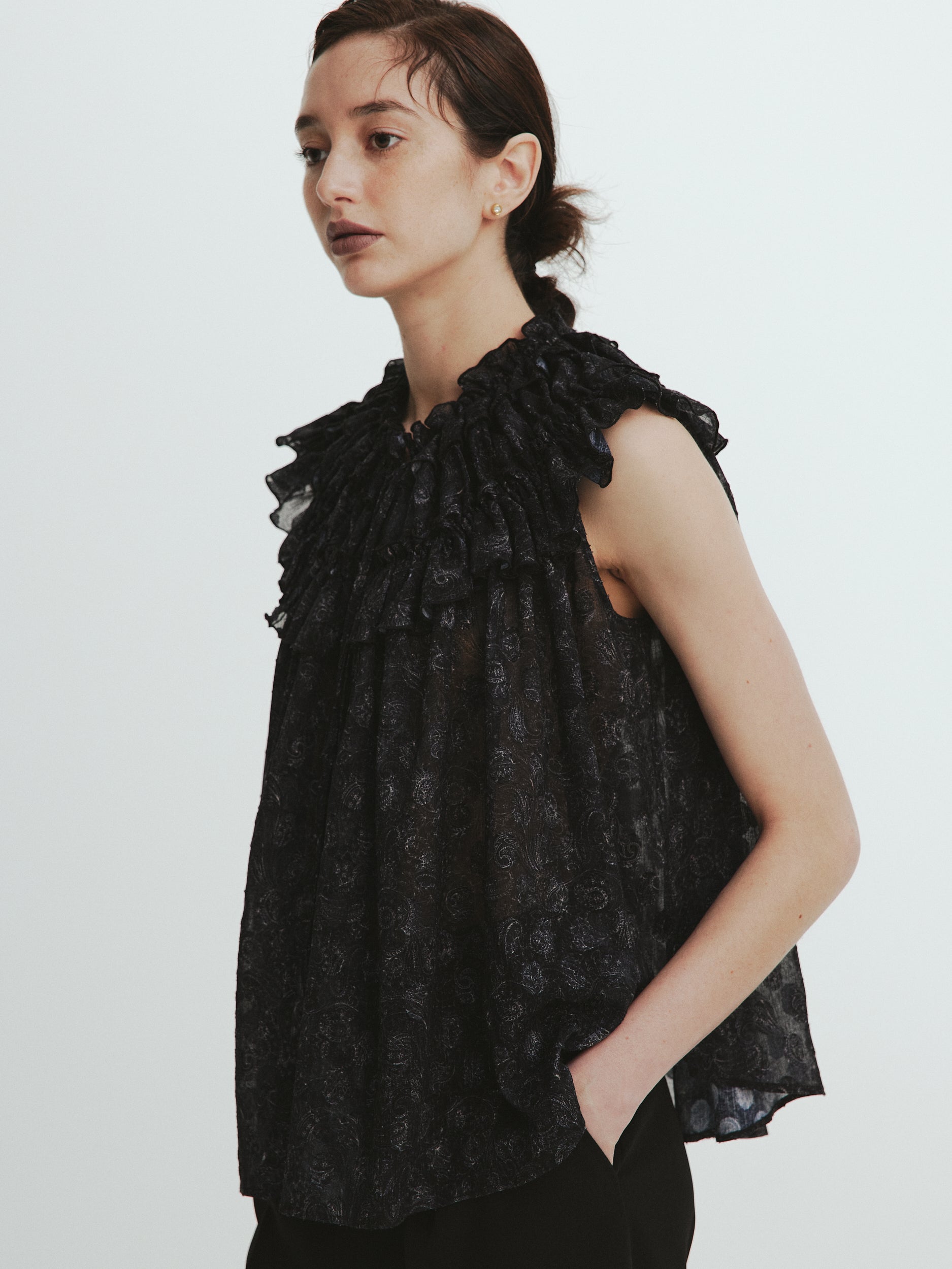 Paisley Cut jacquard  Blouse