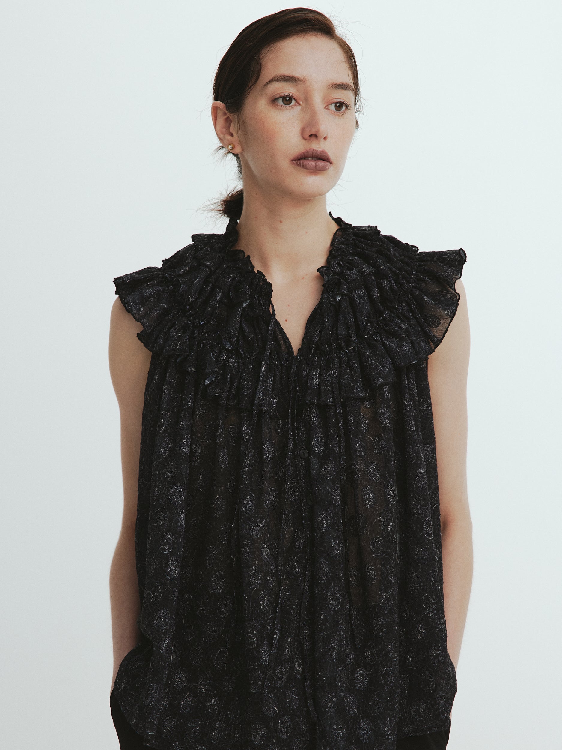 Paisley Cut jacquard  Blouse