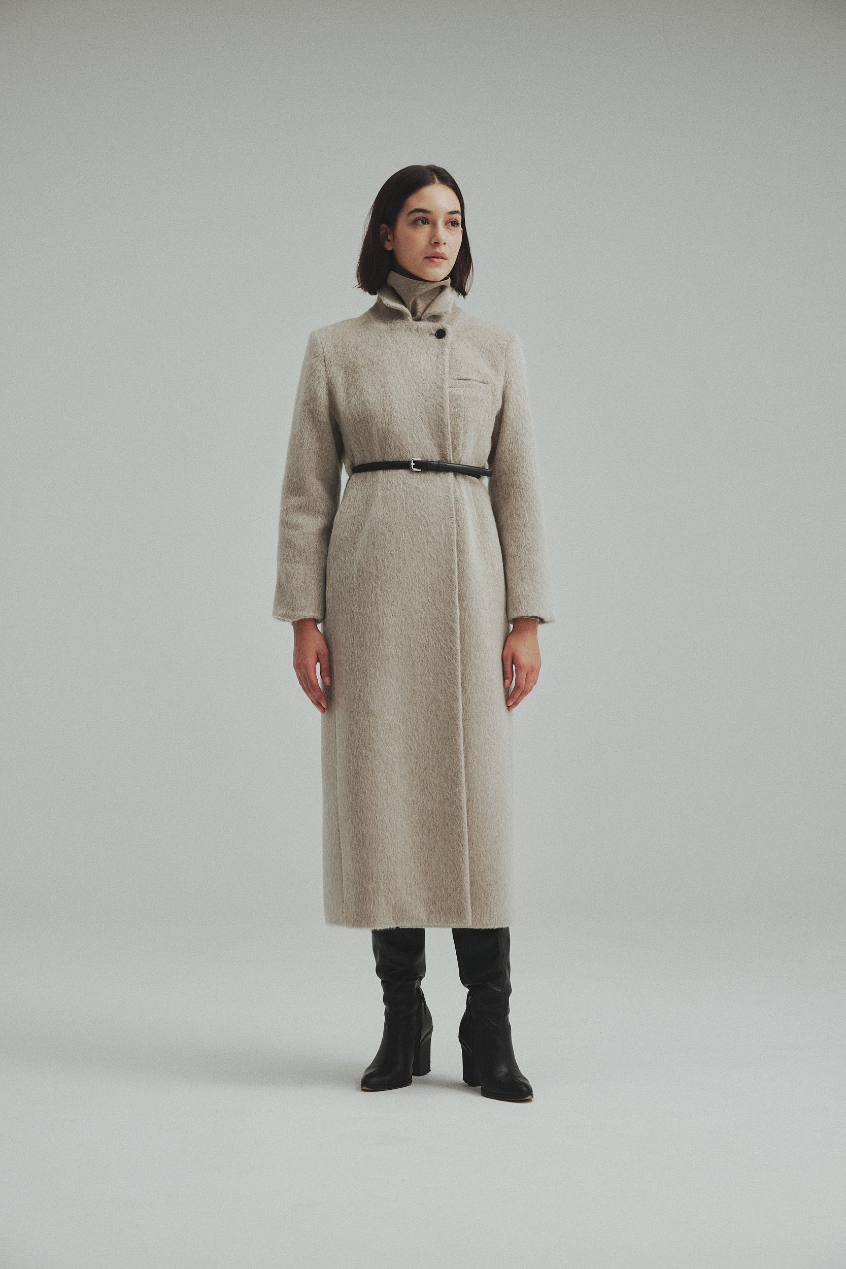 Belted Chester coat – L'AUBE BLANC