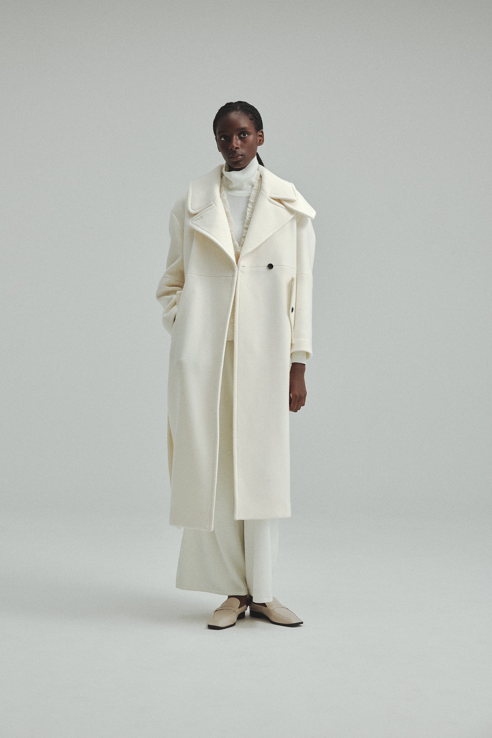 Double-breasted Wool coat – L'AUBE BLANC