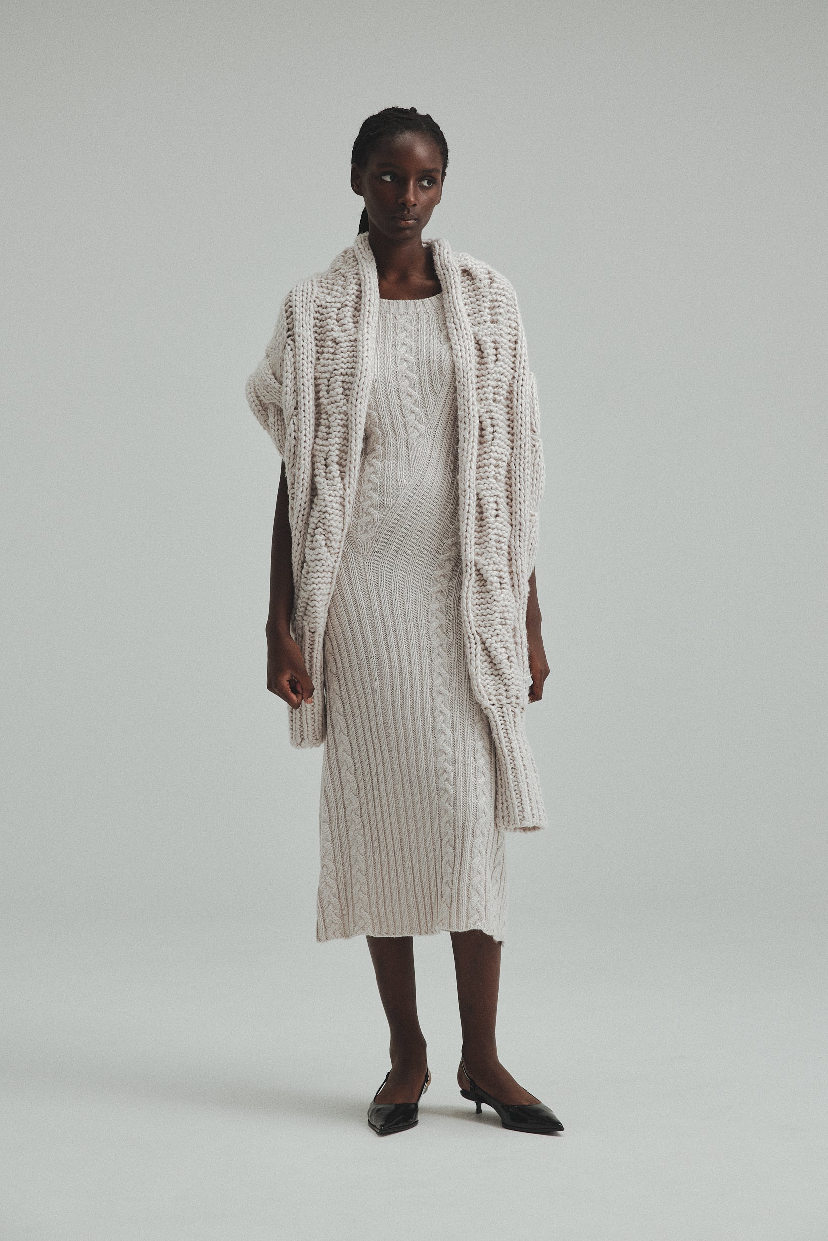 Cable knit Dress – L'AUBE BLANC