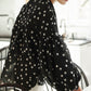 Sheer Polka Dot Ribbon Blouse