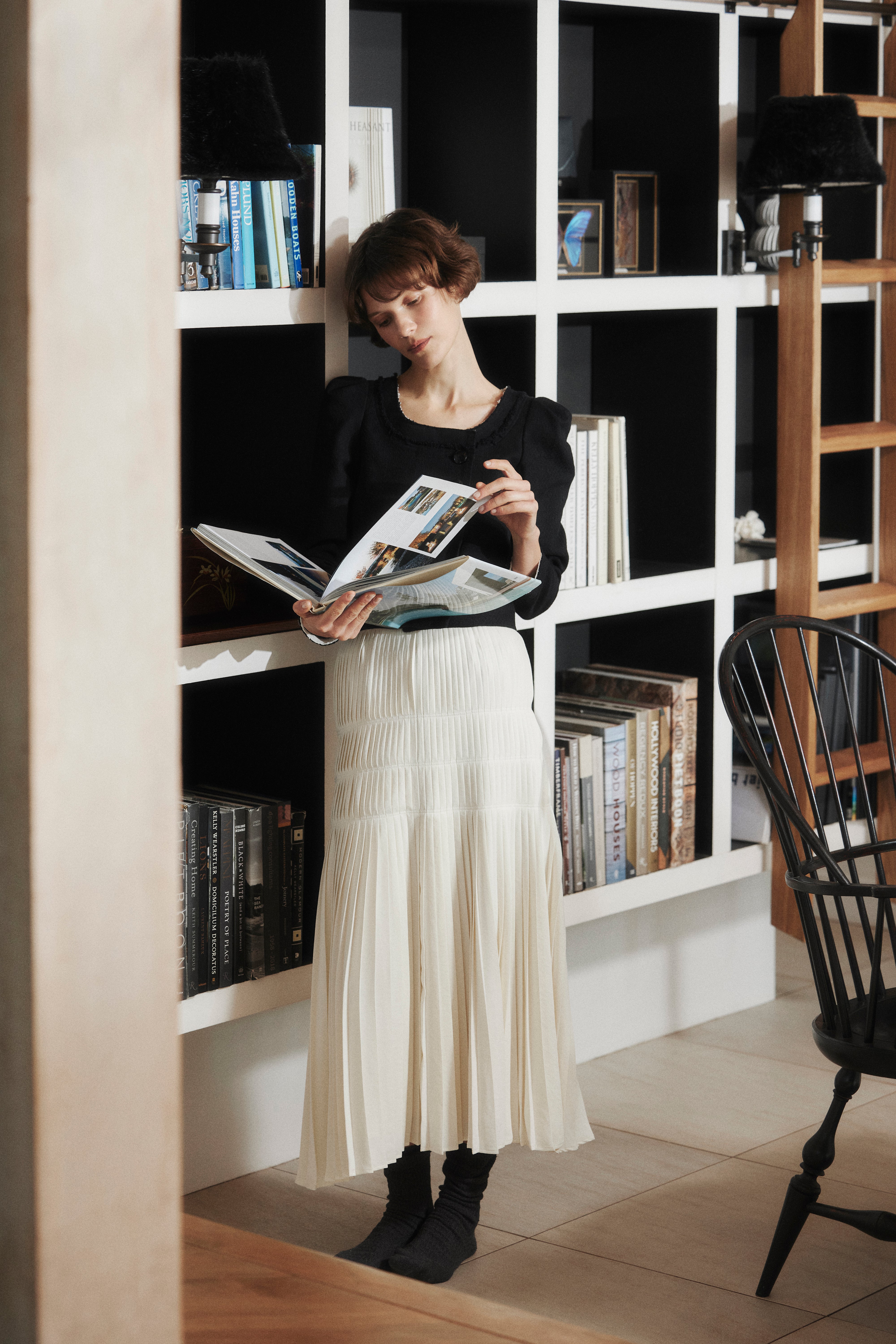 laubeblanc 新品　Gigot Sleeve Tweed Jacket Gigot Sleeve Tweed Jacket – L'AUBE BLANC