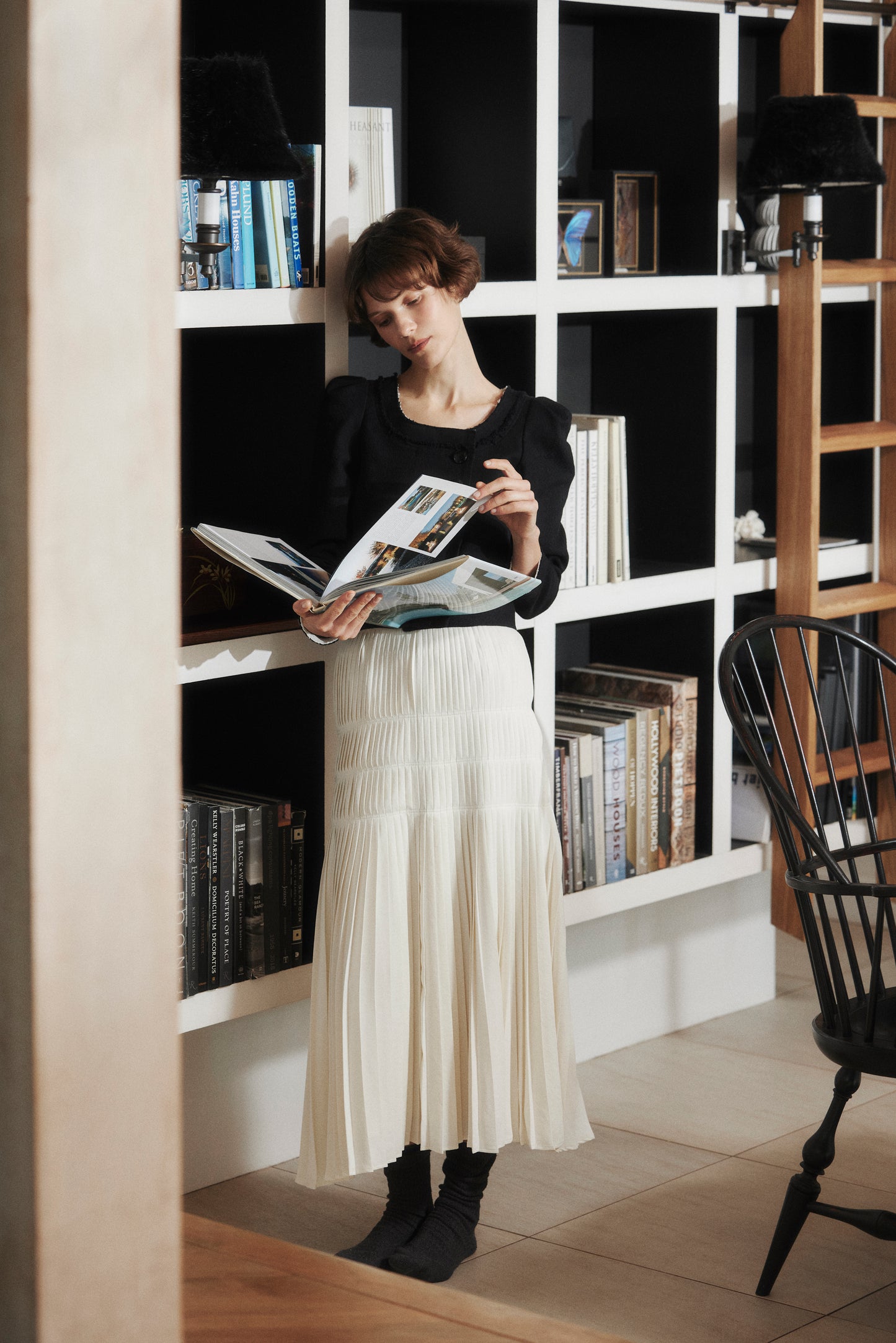 Gigot Sleeve Tweed Jacket