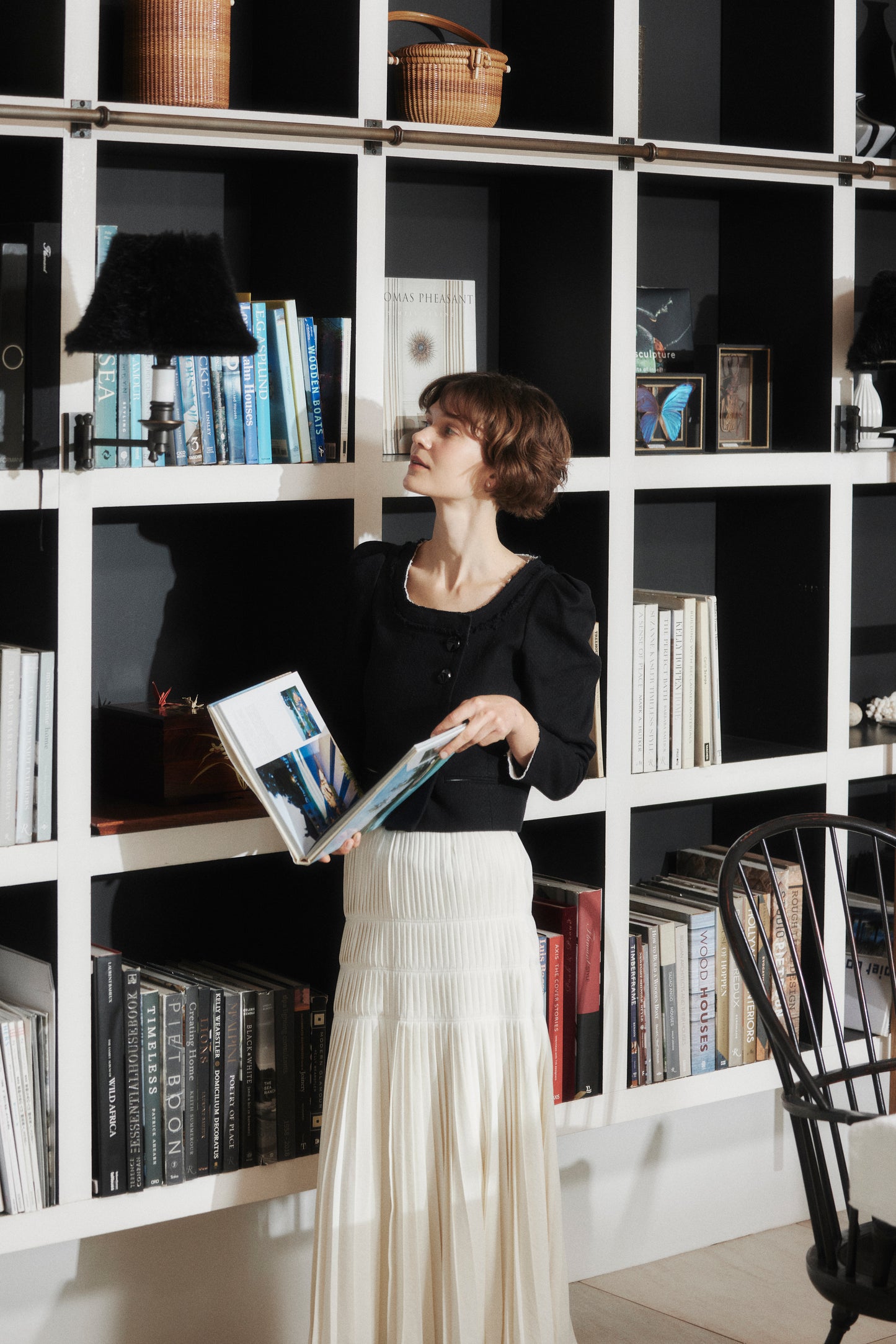 Gigot Sleeve Tweed Jacket