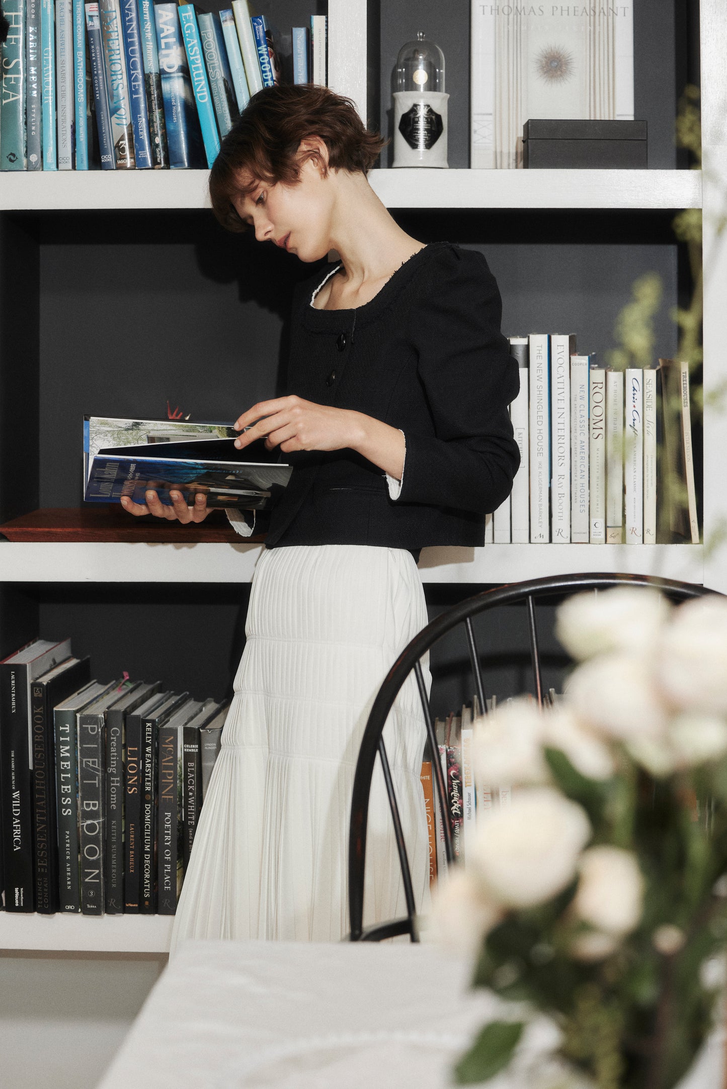 Gigot Sleeve Tweed Jacket