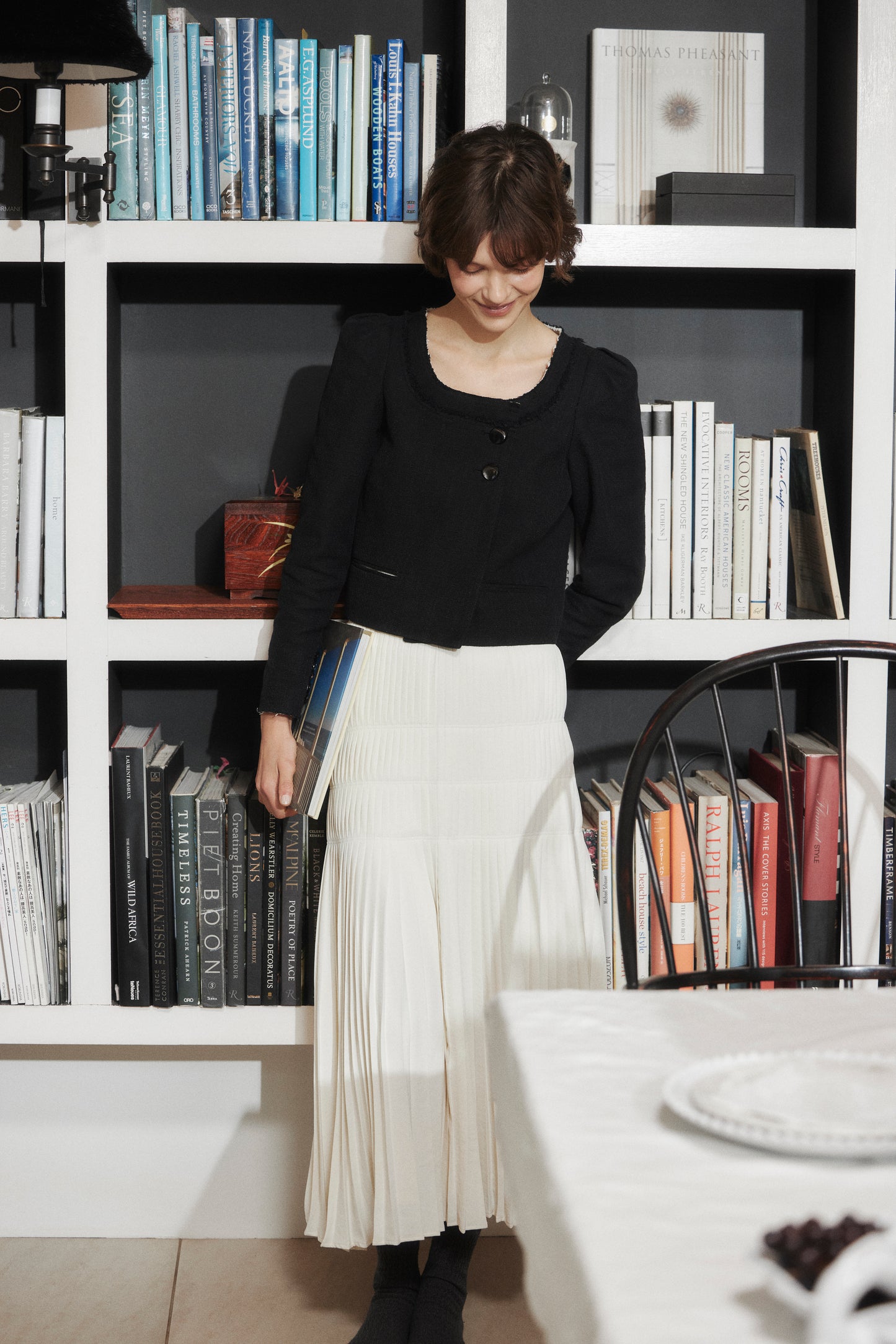 Gigot Sleeve Tweed Jacket