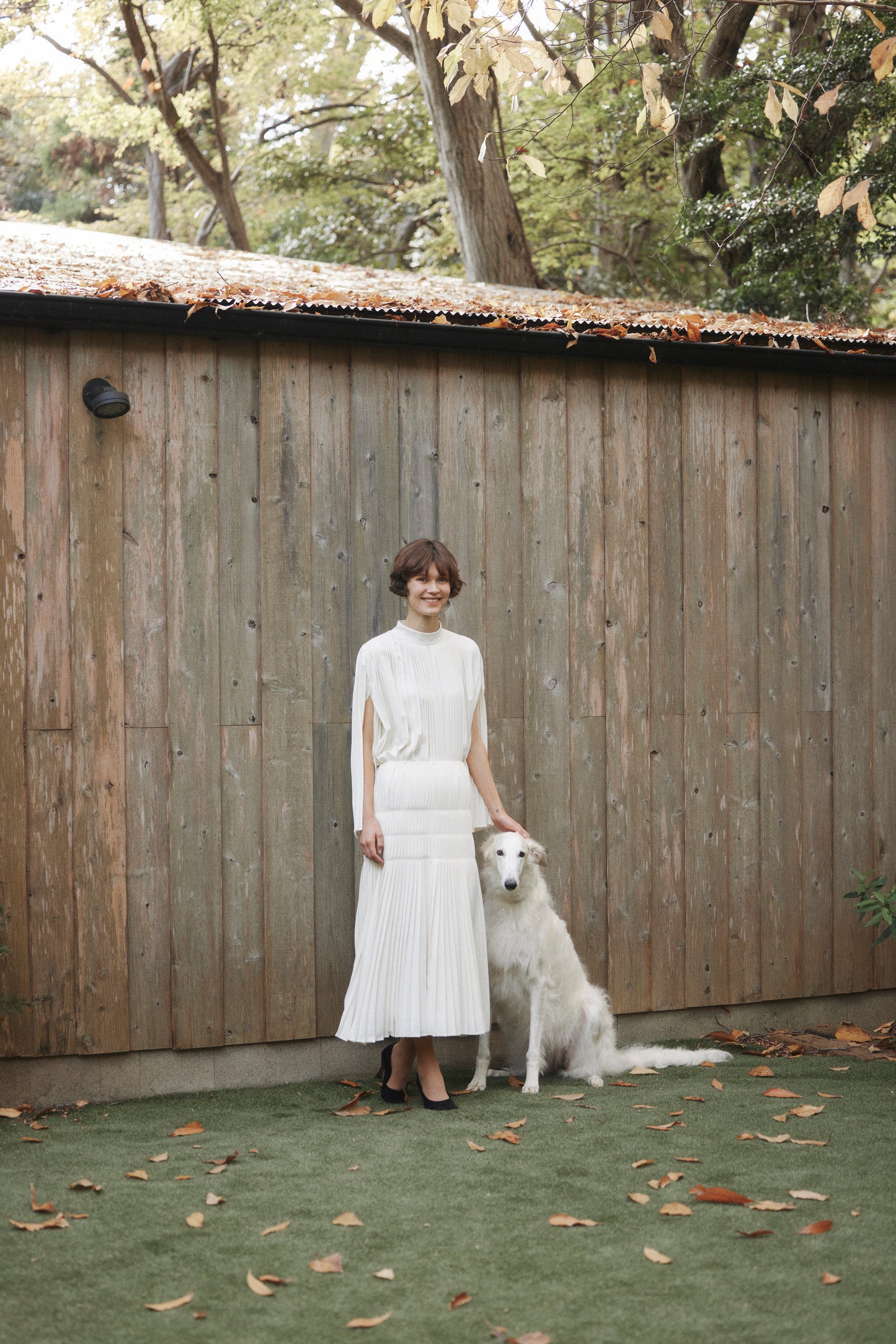 Powder Satin Pleats Tiered Skirt