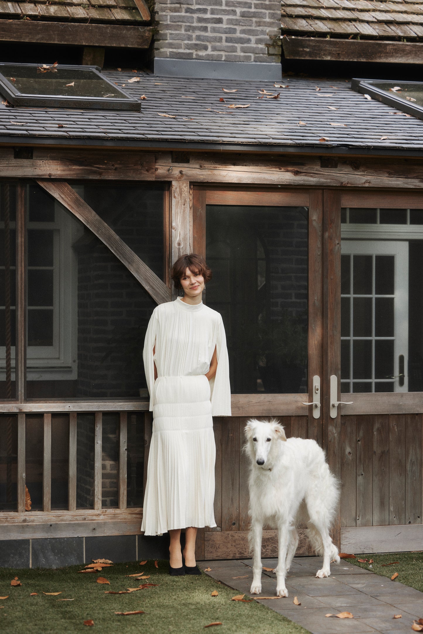 Powder Satin Pleats Tiered Skirt